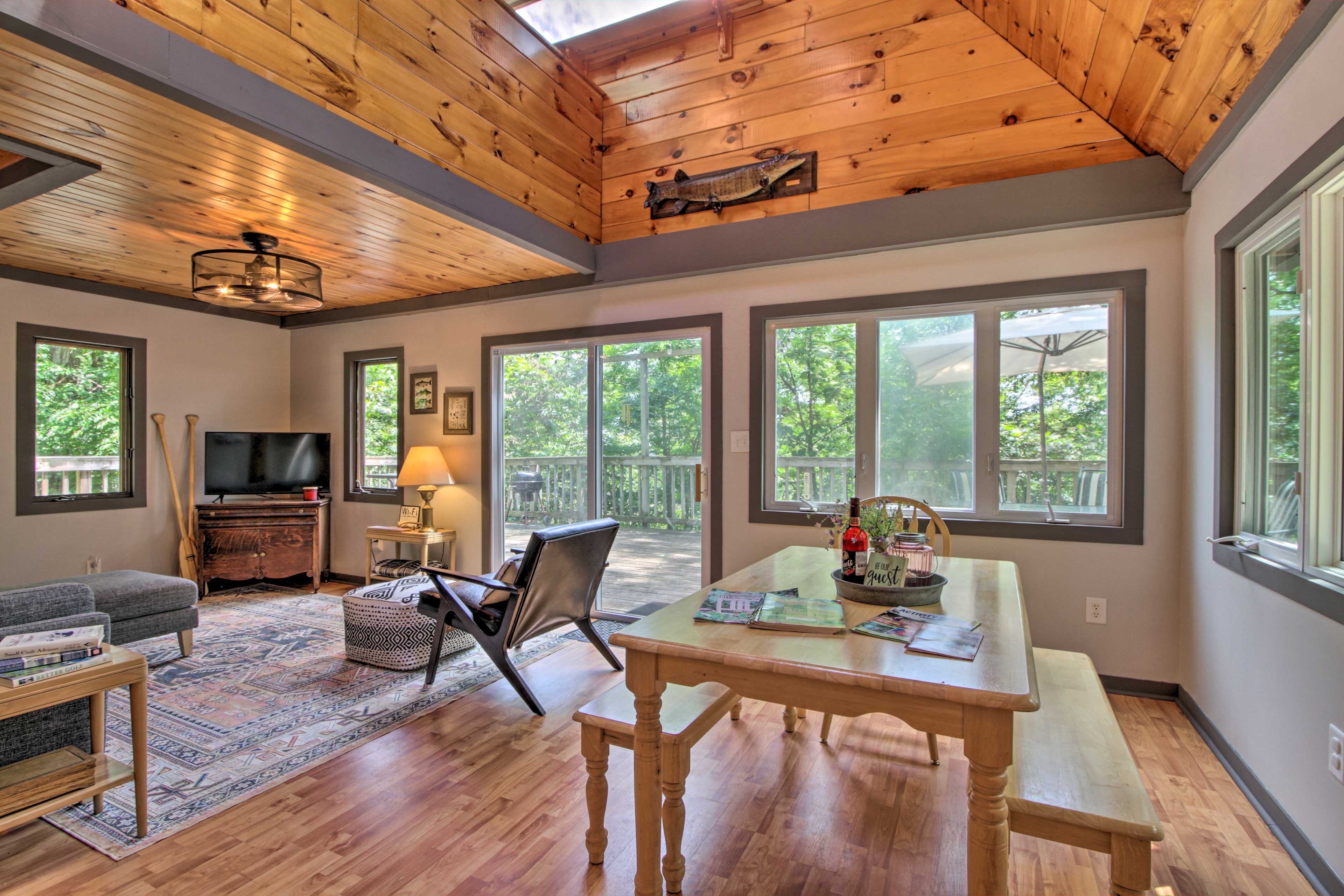 Share a family feast around the farmhouse dining table.