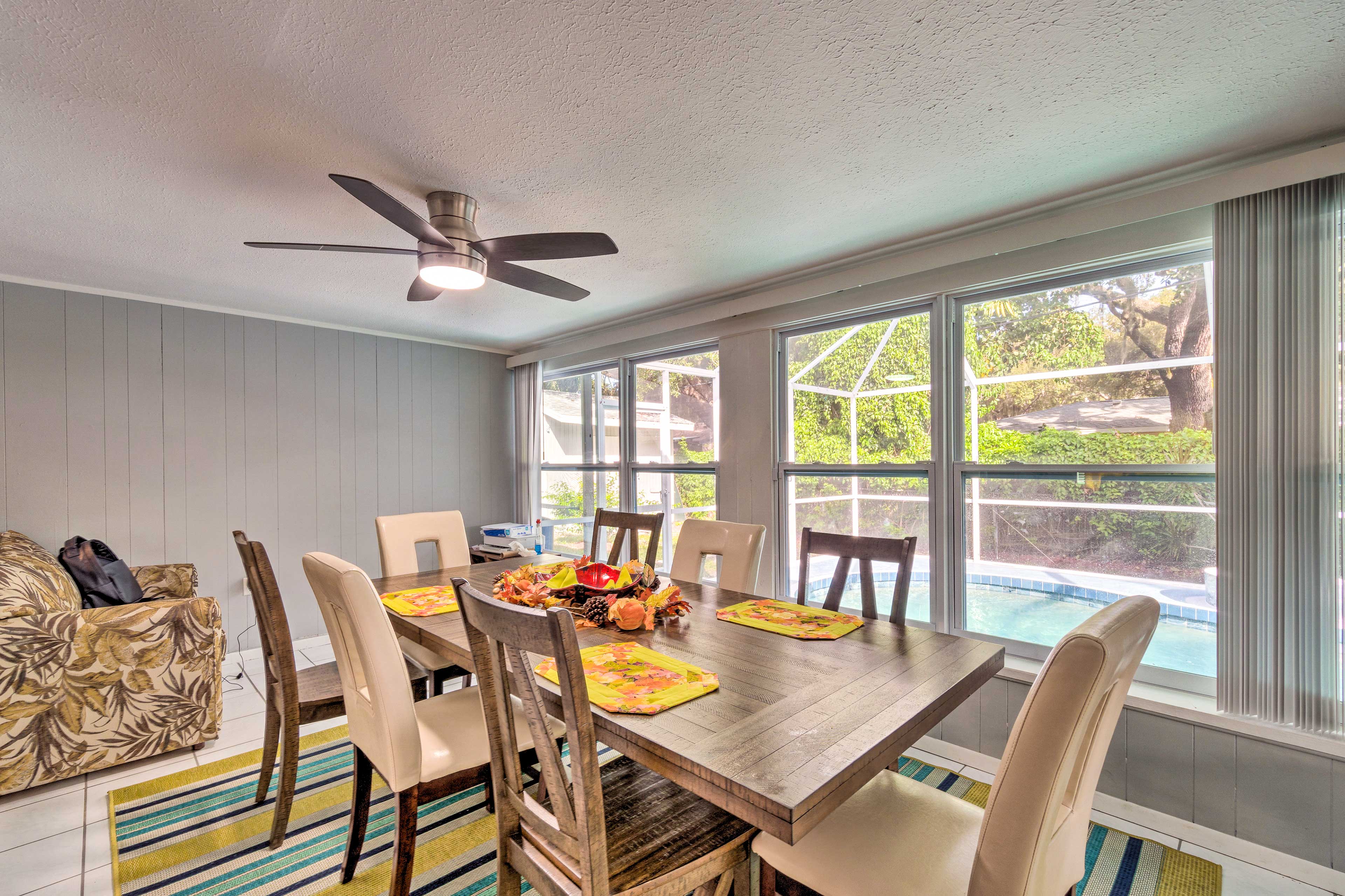 Savor home-cooked meals around the formal dining table.