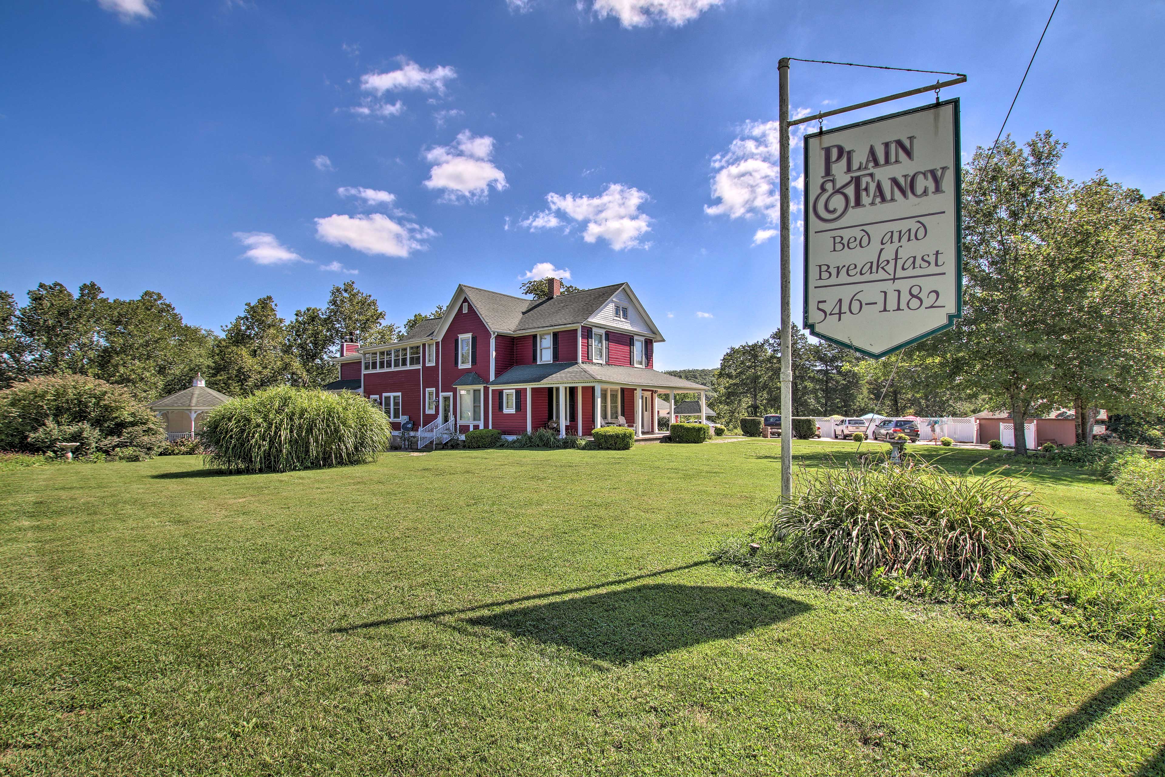 You'll know you're home when you arrive at the Plain & Fancy Bed and Breakfast!