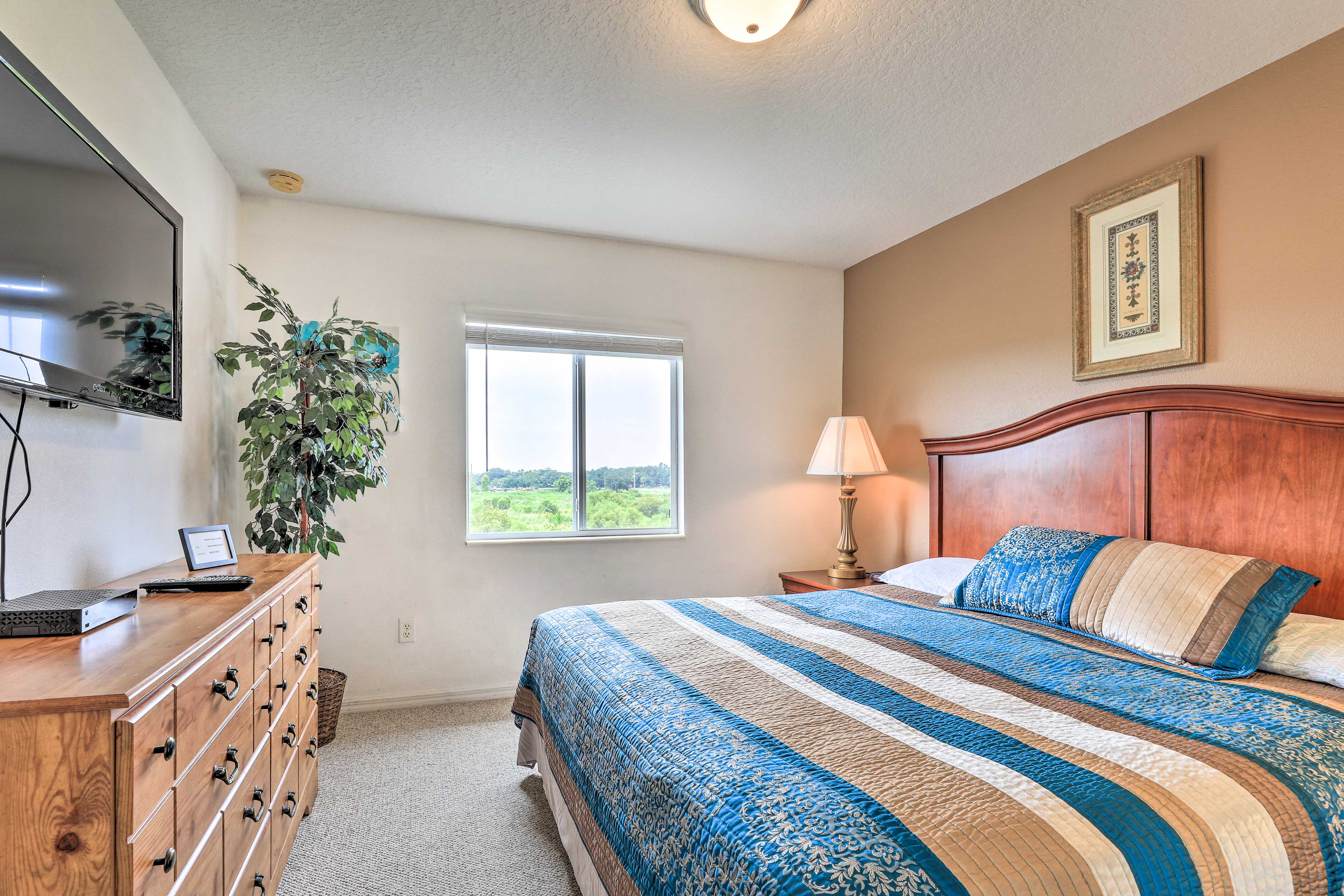 Sink into the king bed in this second bedroom.