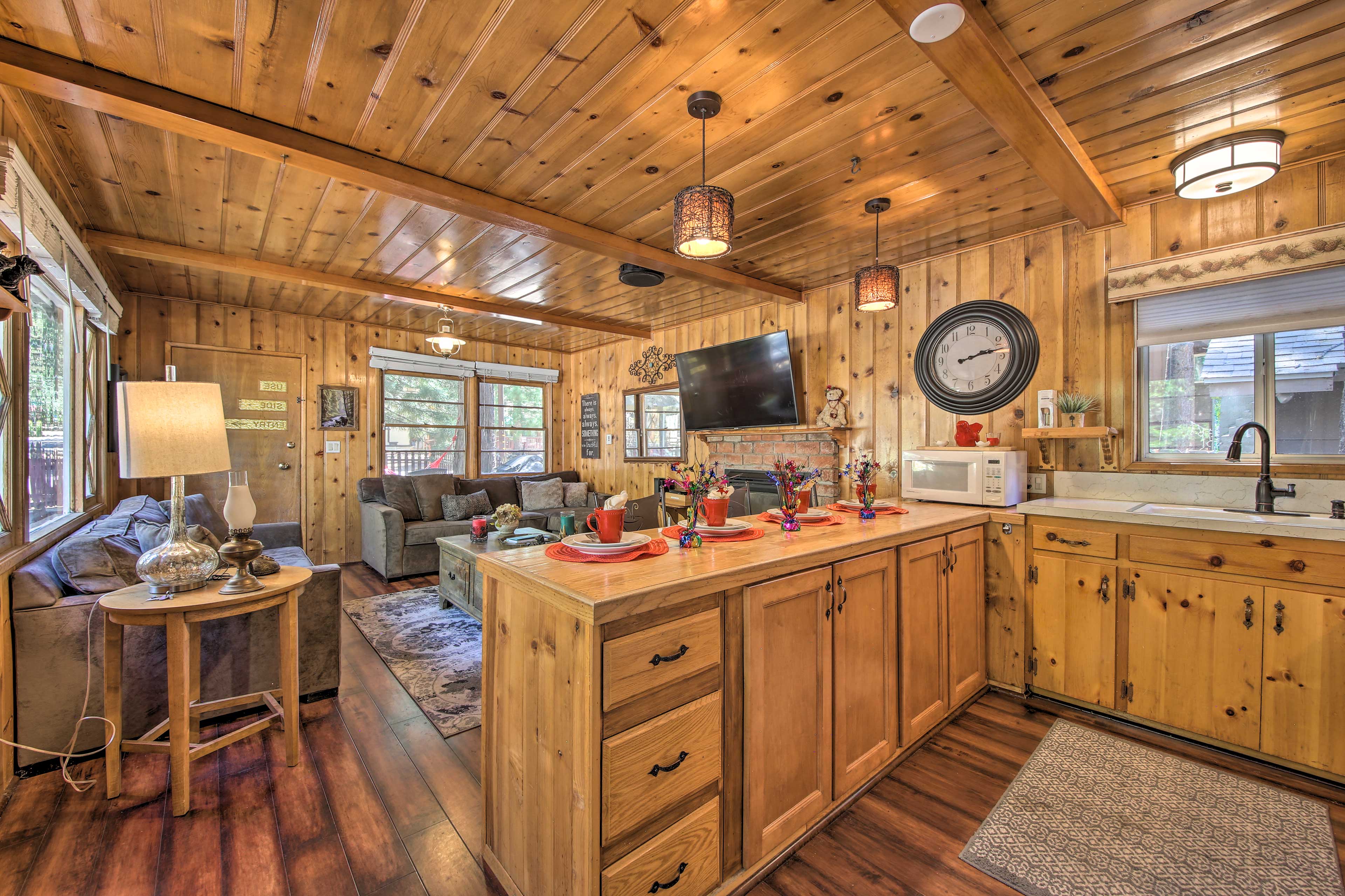 The kitchen is well-equipped with cooking basics.