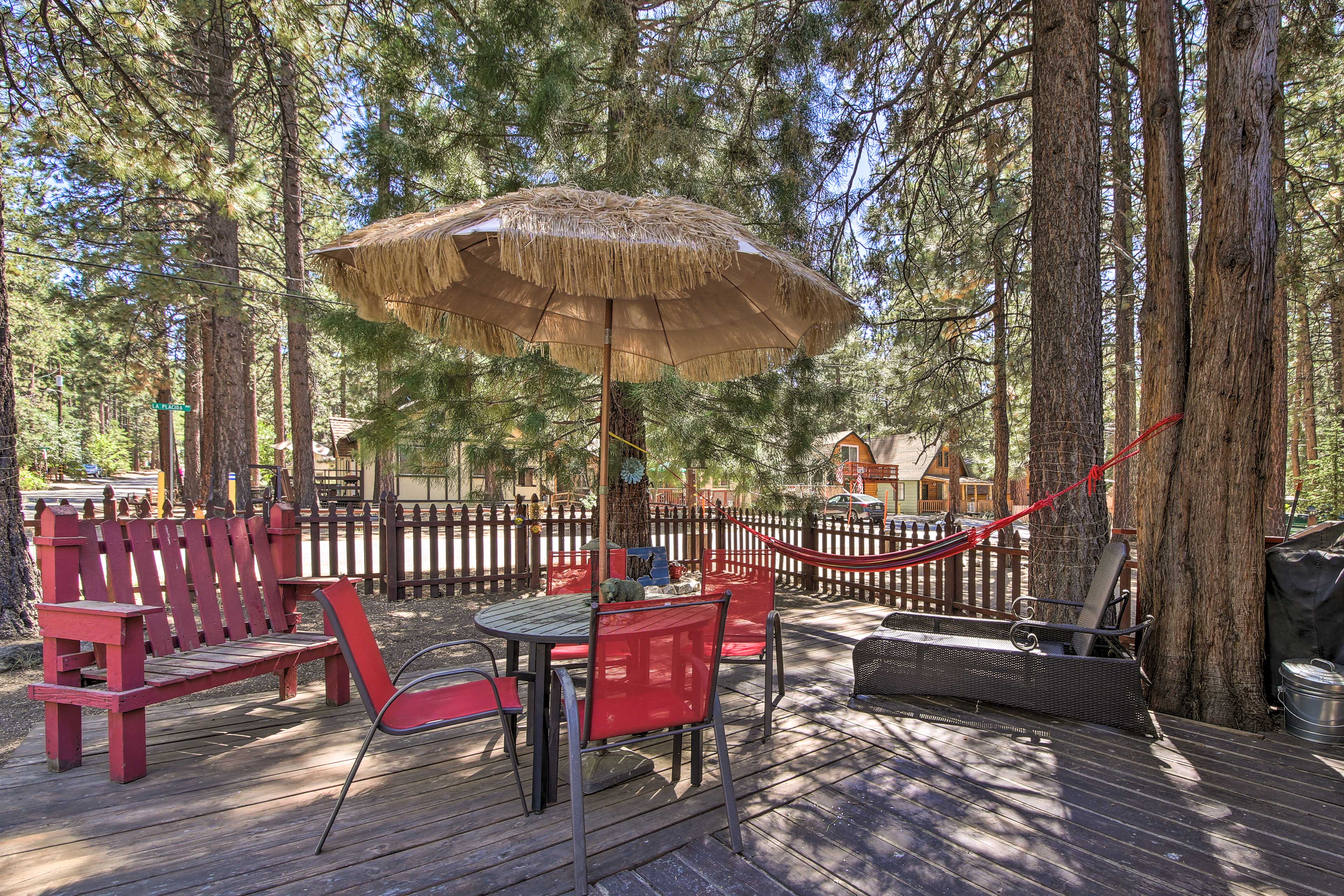 There's plenty of space to relax outdoors on the patio.