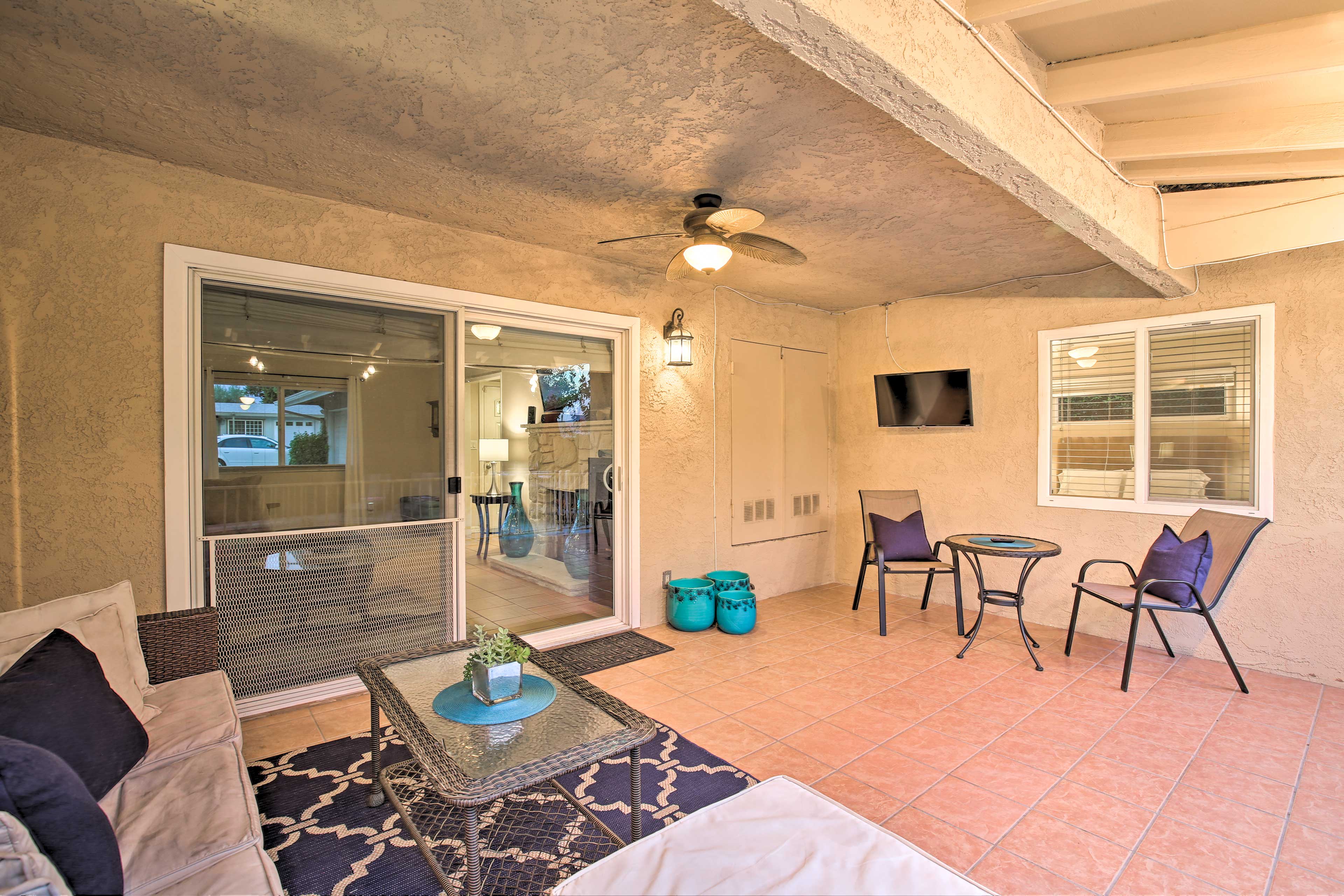 You'll love relaxing on the lighted patio on warm desert evenings.