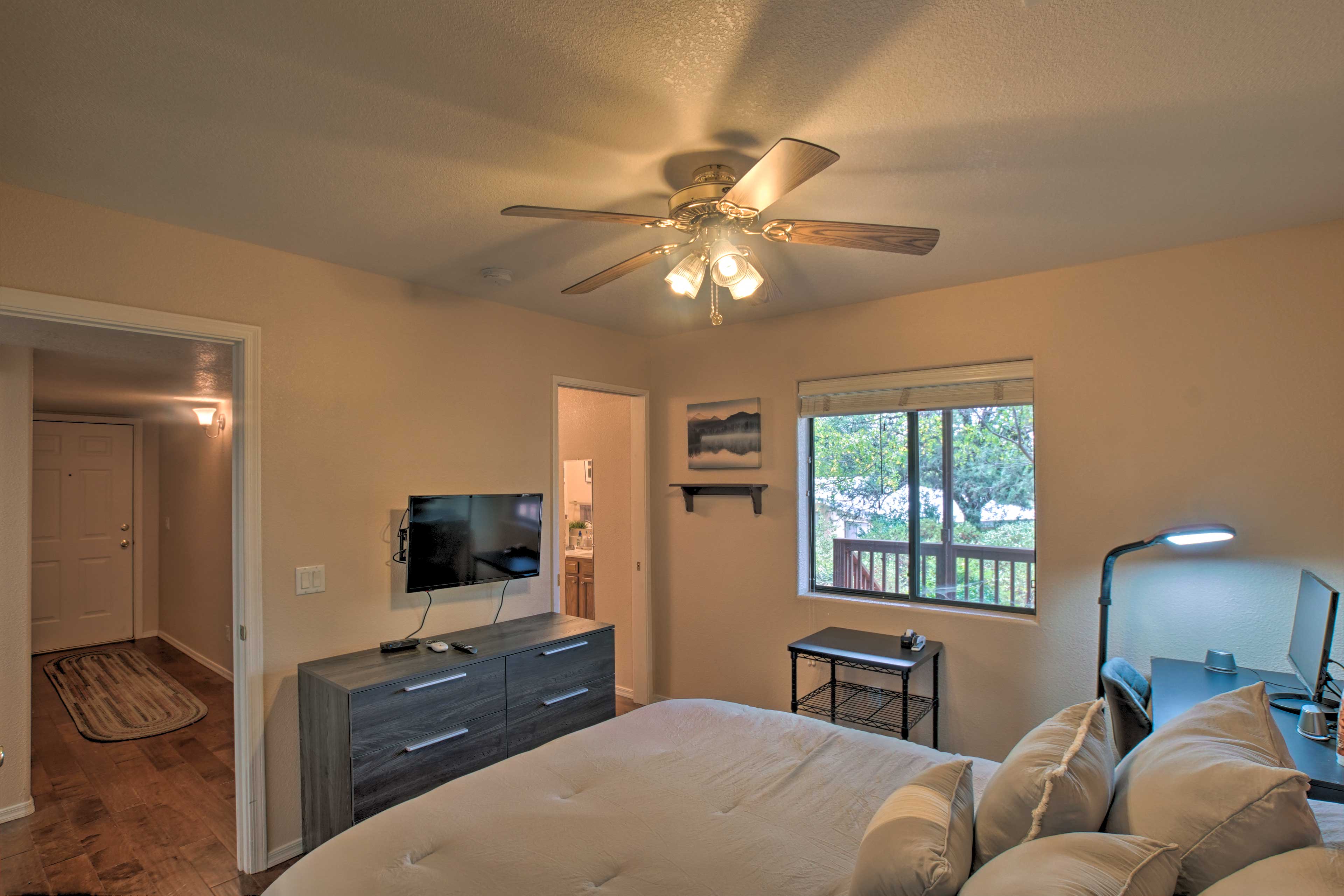 Lounge like royalty in this queen bed.