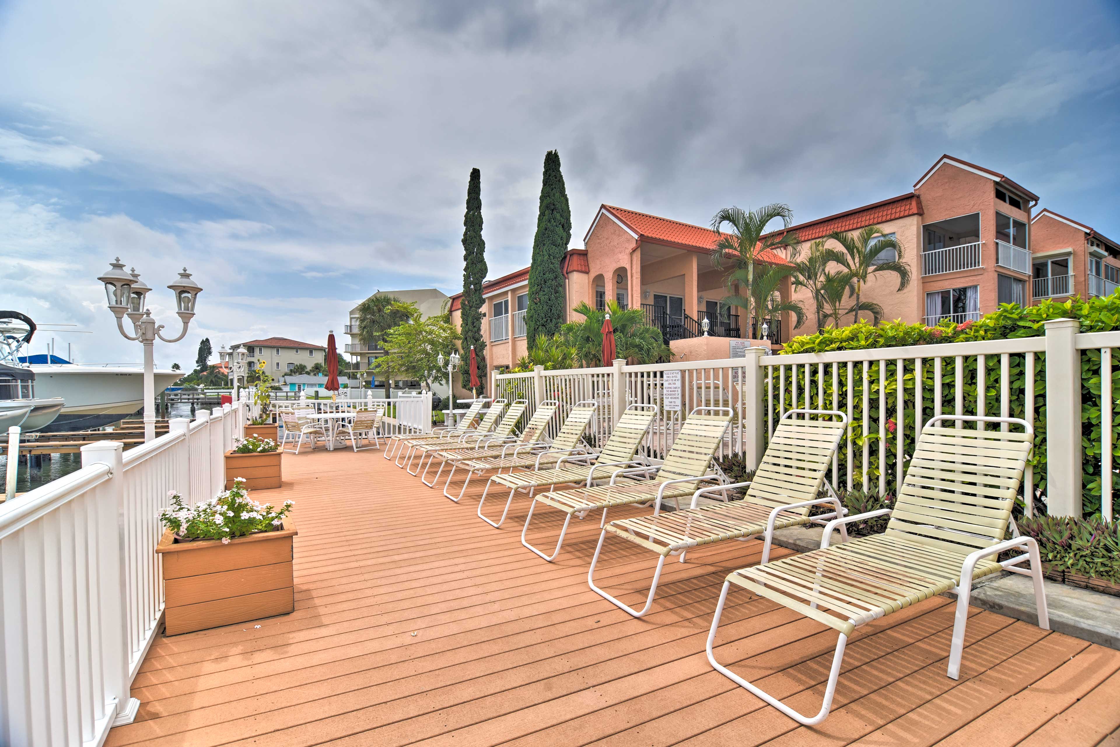 Work on your tan on the sun deck.