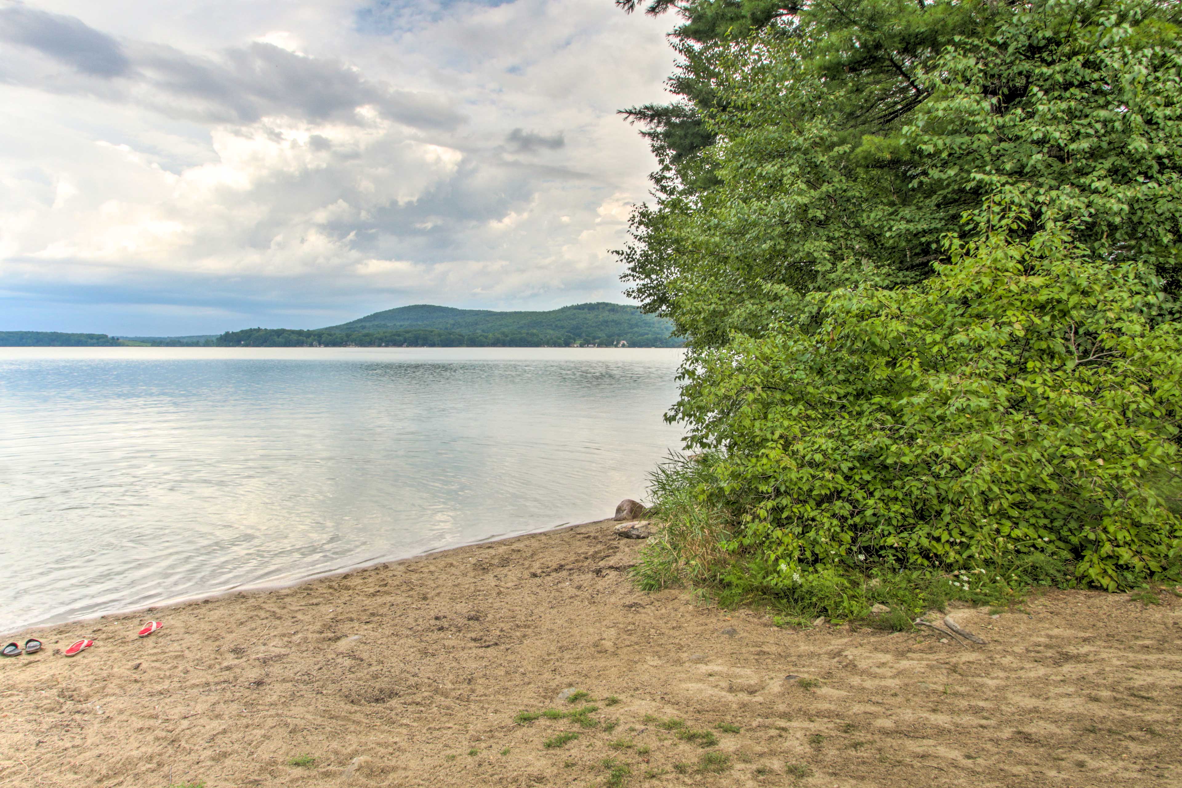 Hit the beach at Sabattus Pond.