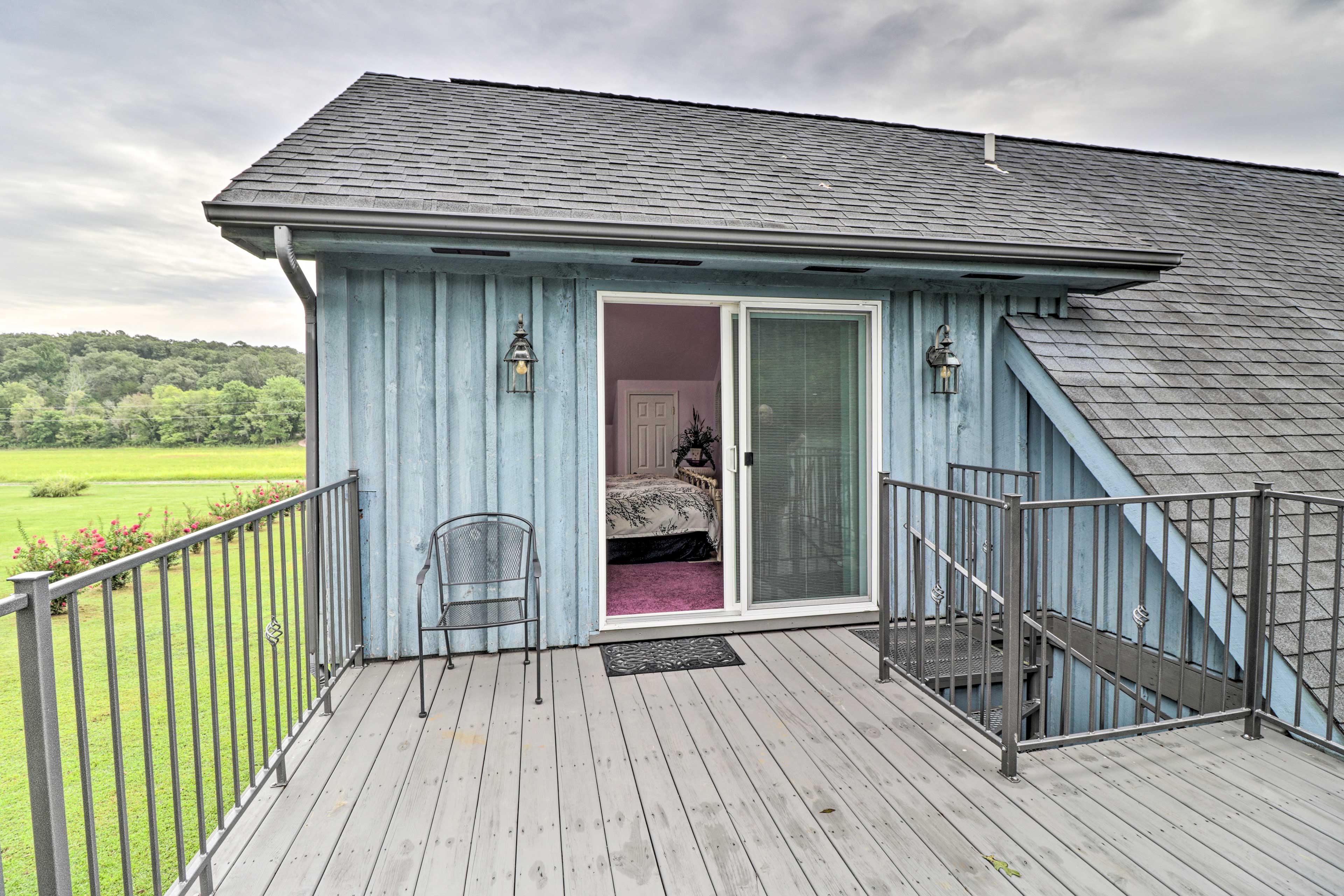 Take the spiral staircase down to the main deck.