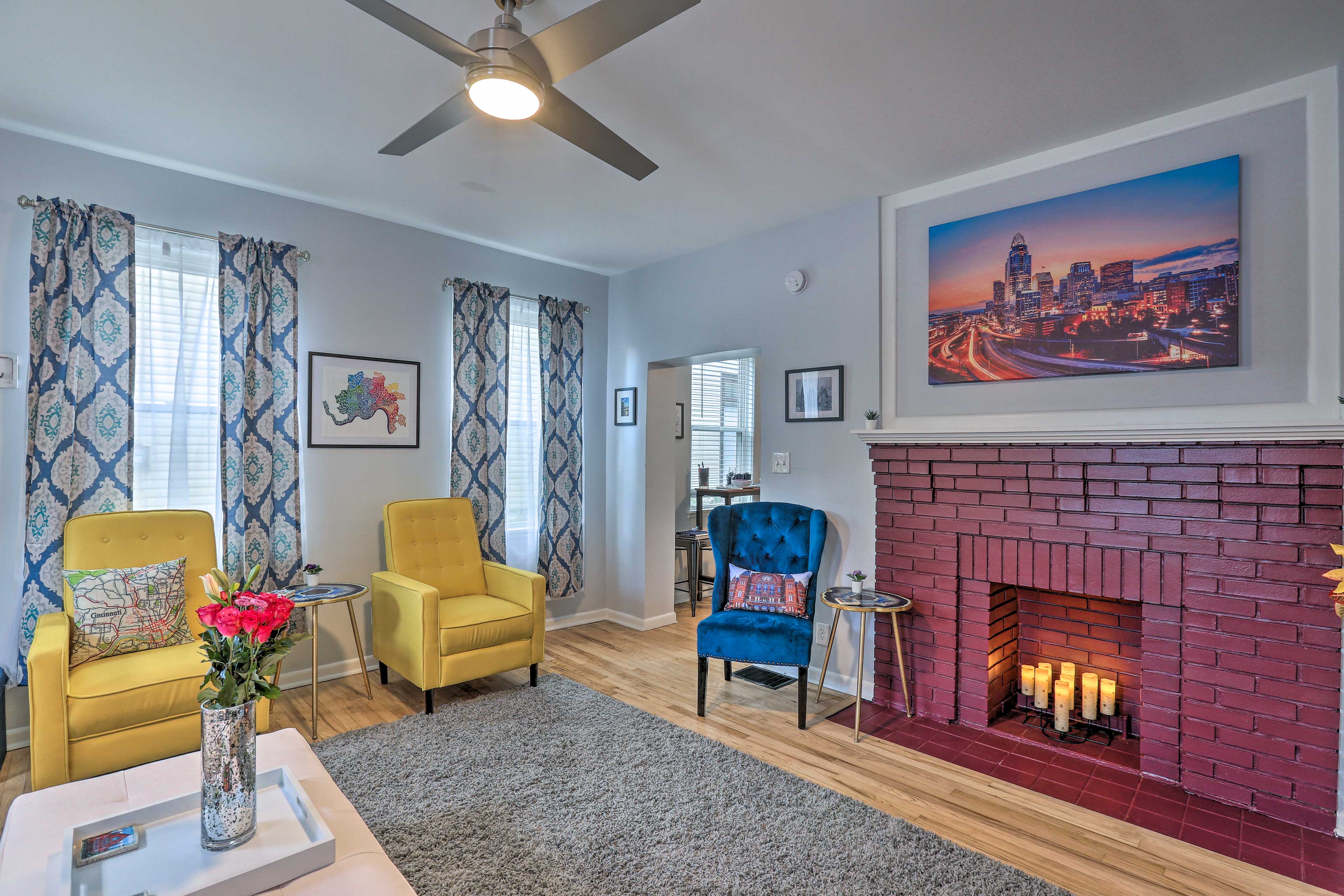 Living Room | Electric Fireplace | 1st Floor