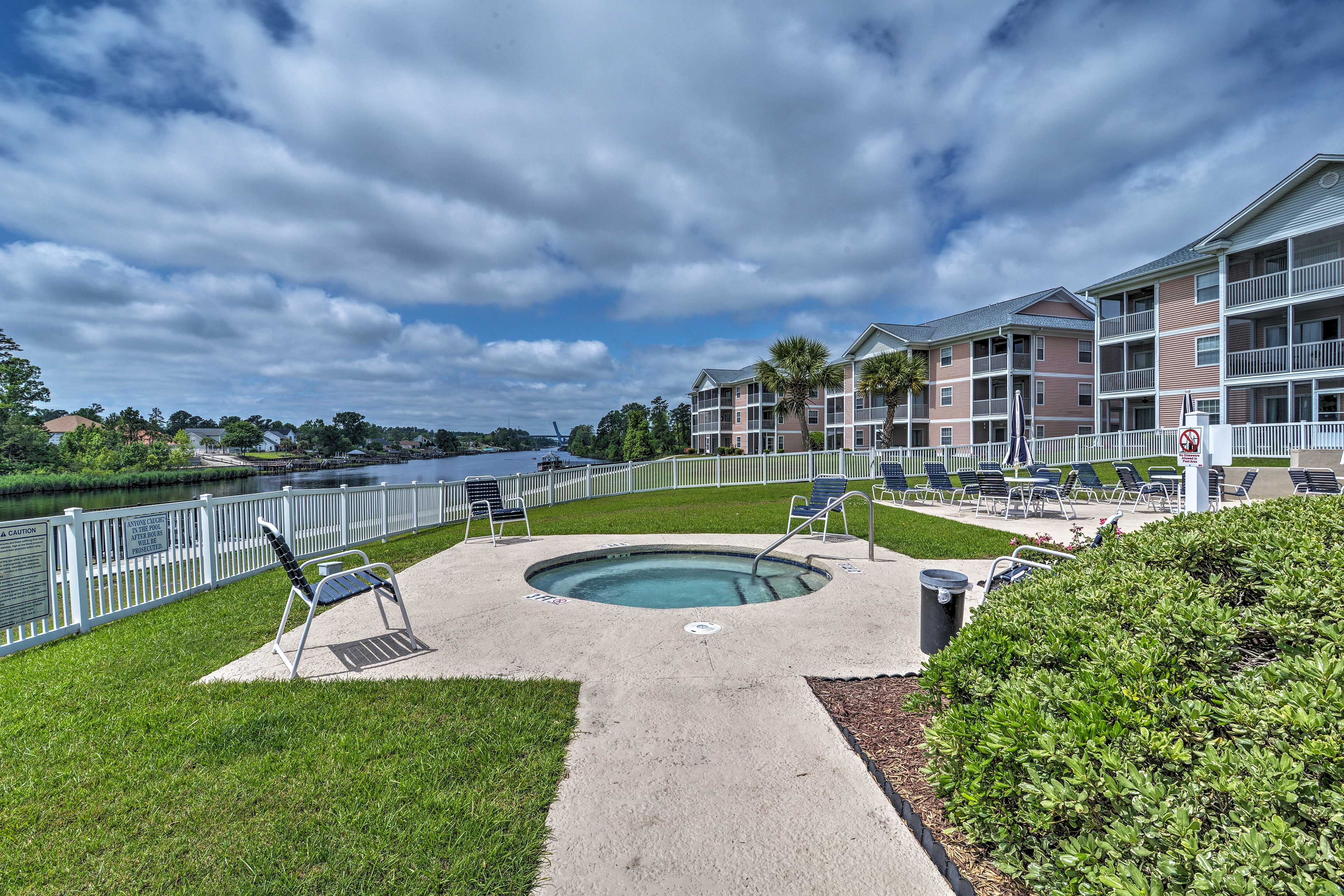 Soak in the community hot tub.