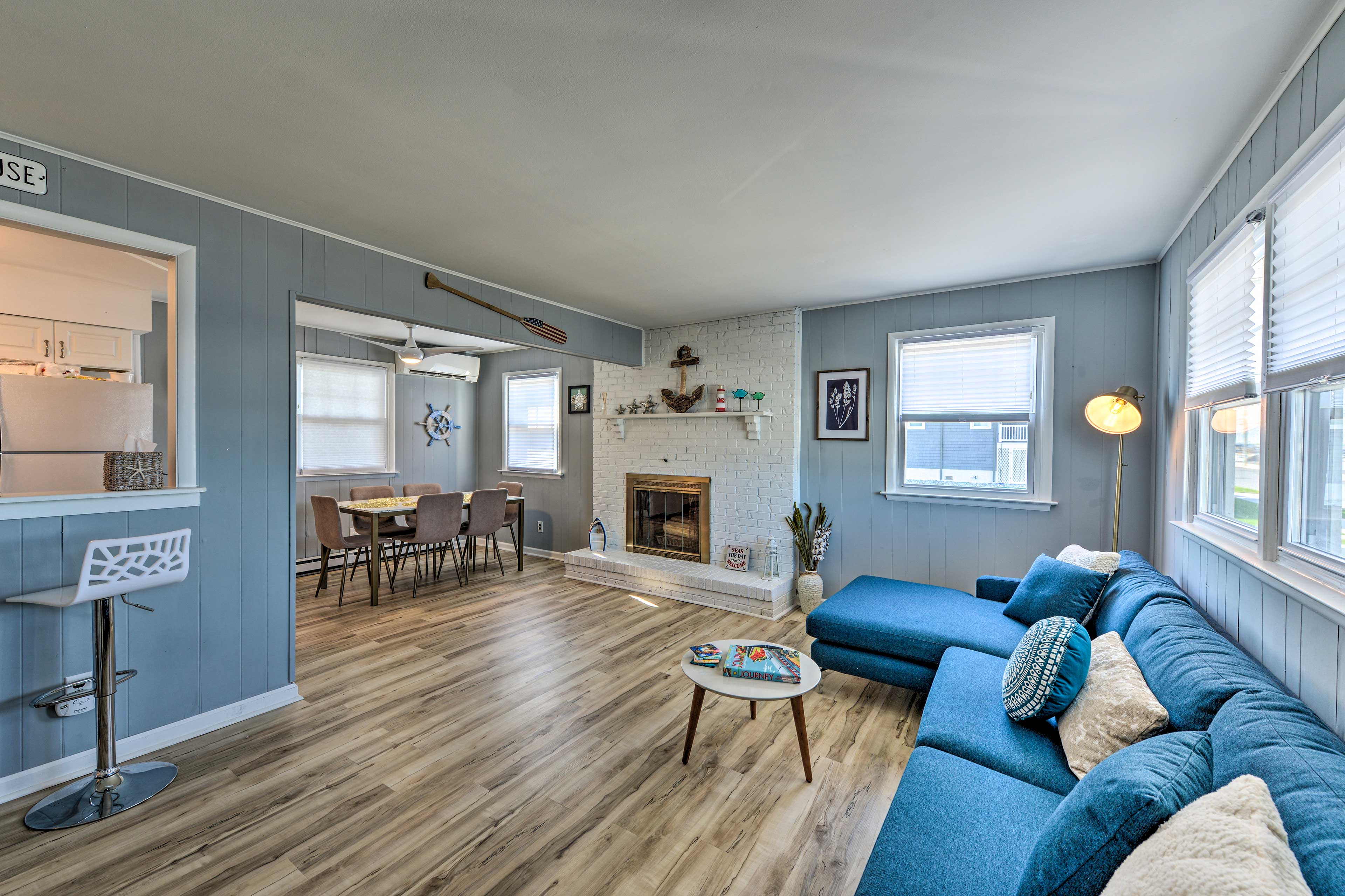 Brigantine Vacation Rental | 2BR | 1BA | 1,000 Sq Ft | Stairs Required
