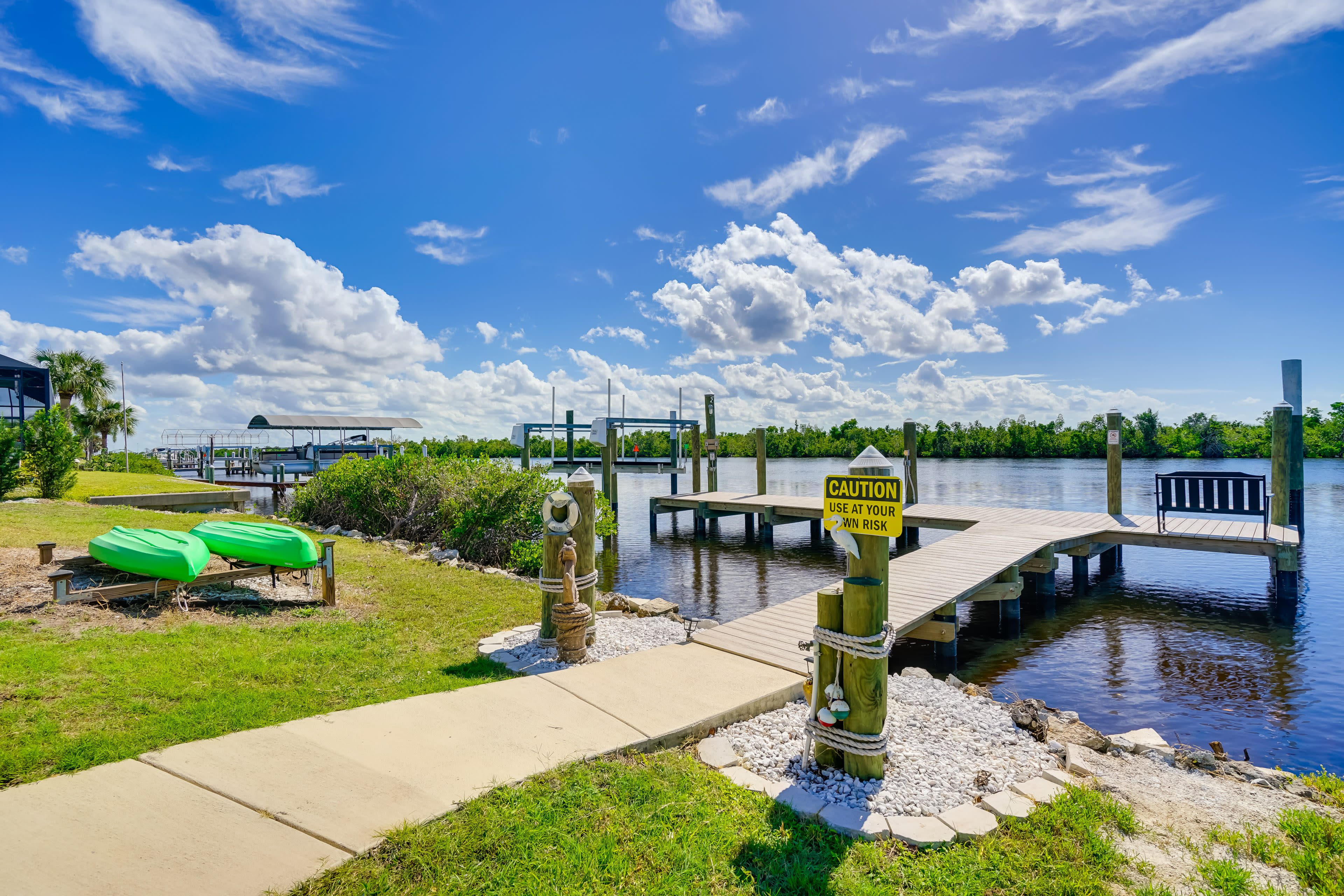 Private Boat Dock on Canal