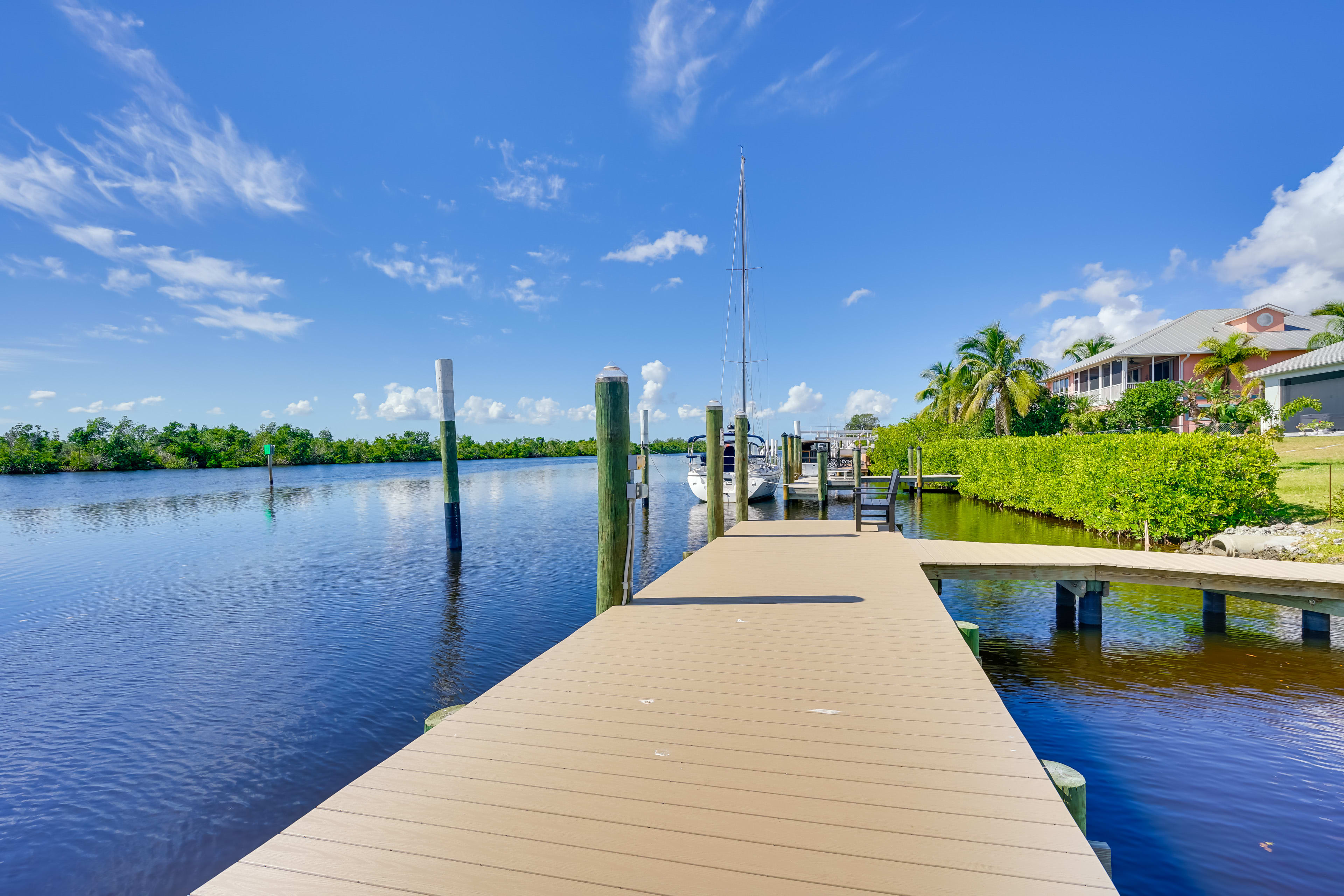 Private Boat Dock on Canal