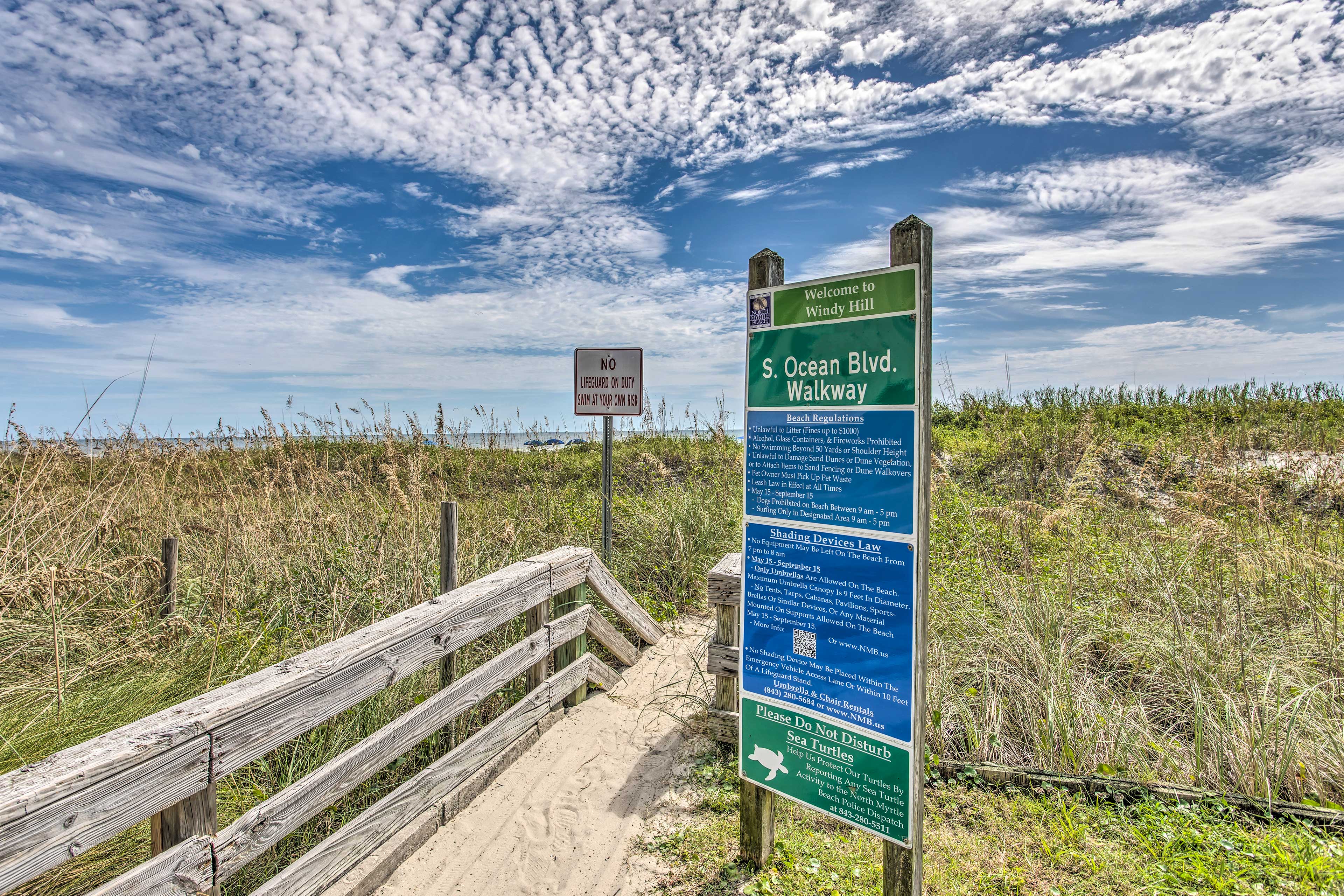 Direct Beach Access Boardwalk