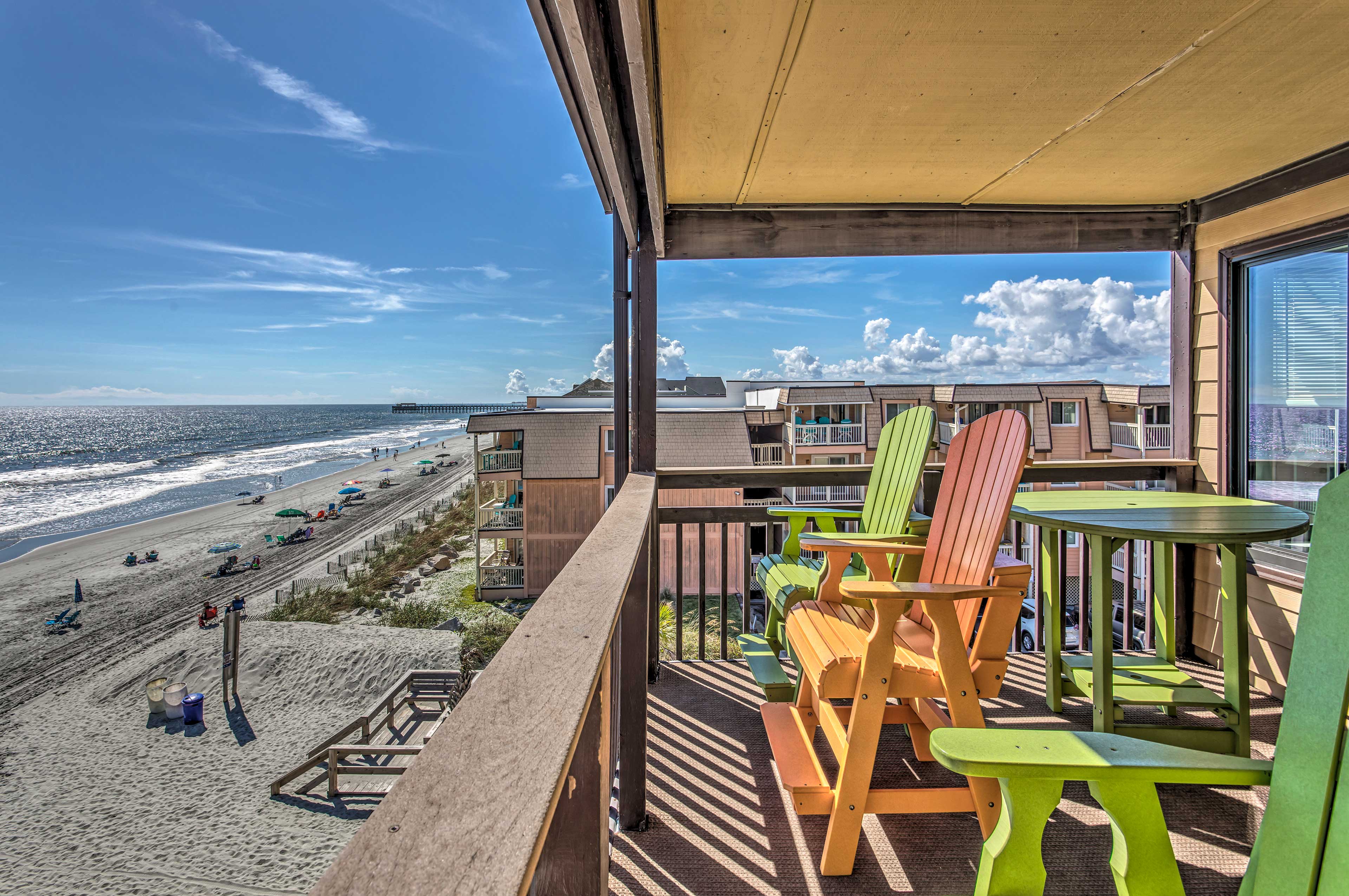 Private Balcony w/ Murrells Inlet Beach Views