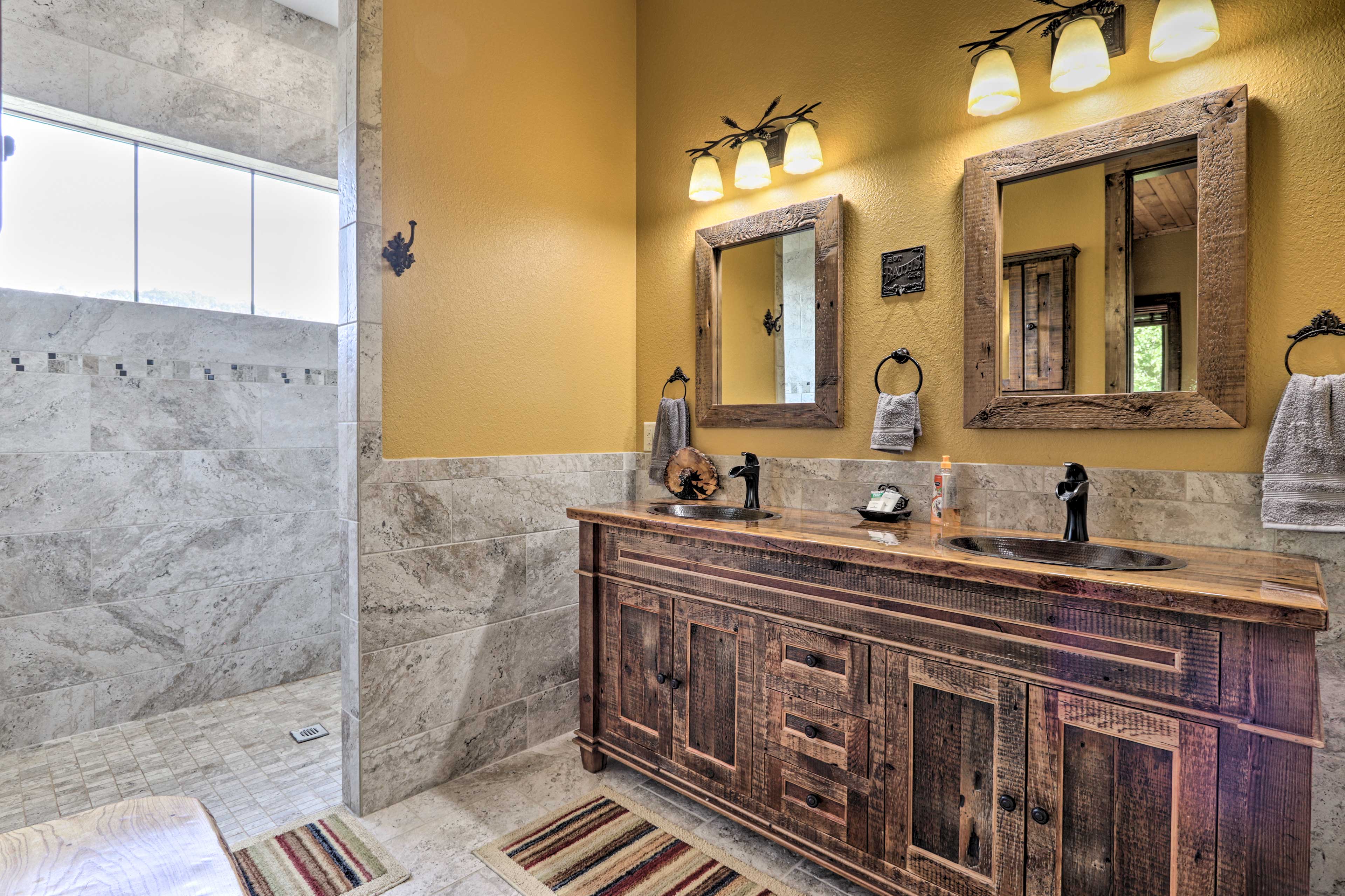 En-Suite Bathroom 1 | Dual Sinks | Tile-Lined Shower