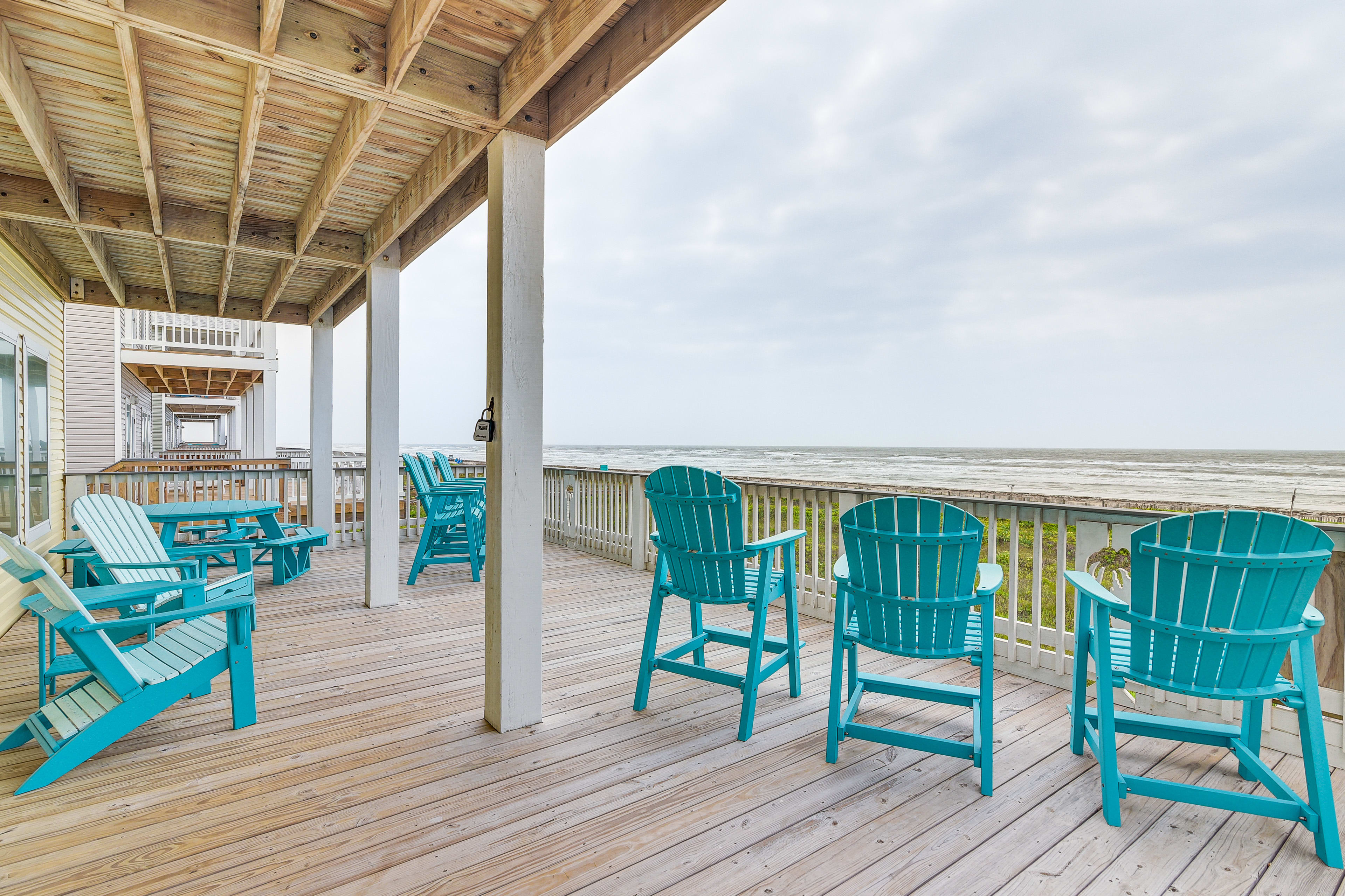 Private Deck | High Chairs | Outdoor Dining Table | Beach Views