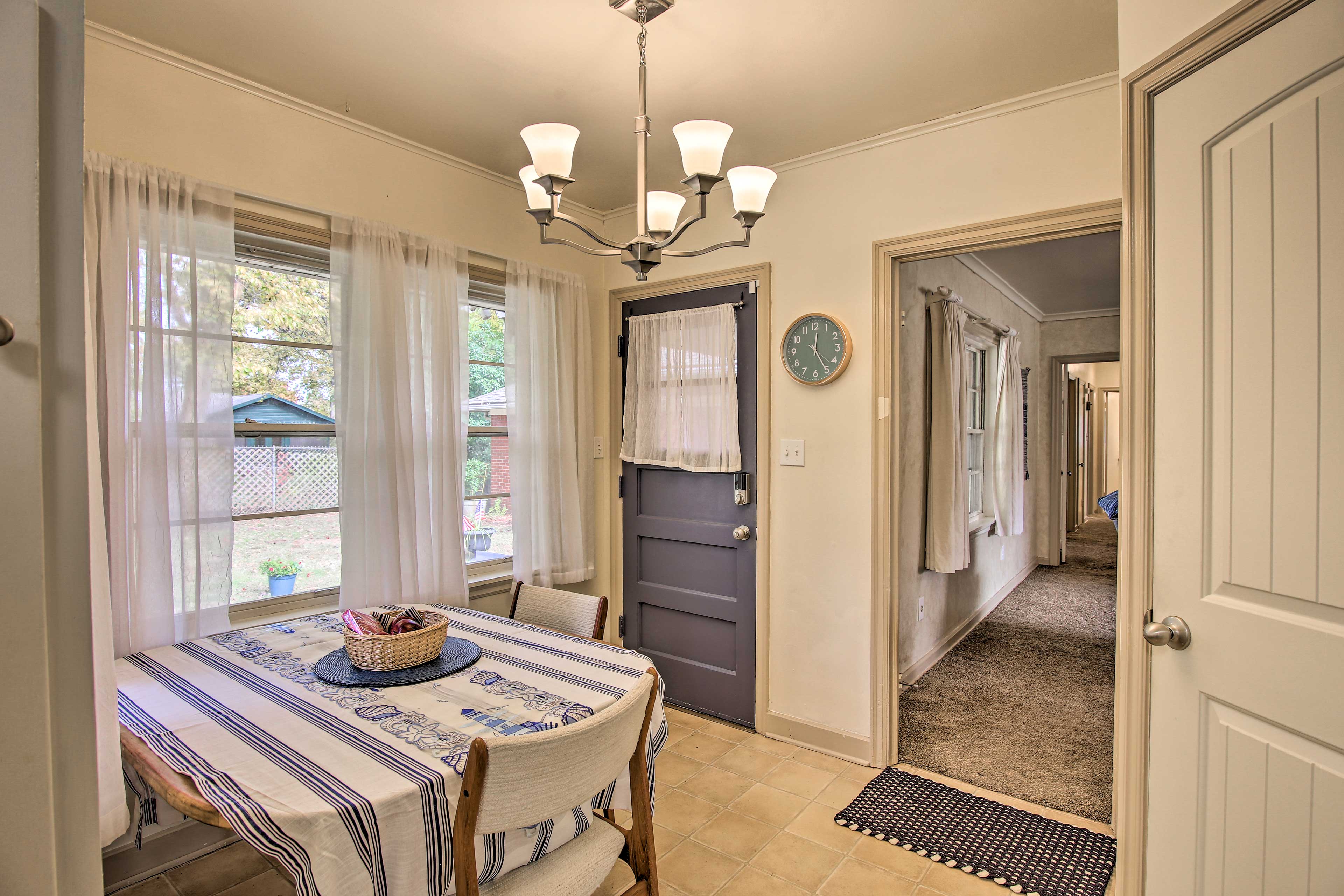 Fully Equipped Kitchen | Door to Back Yard