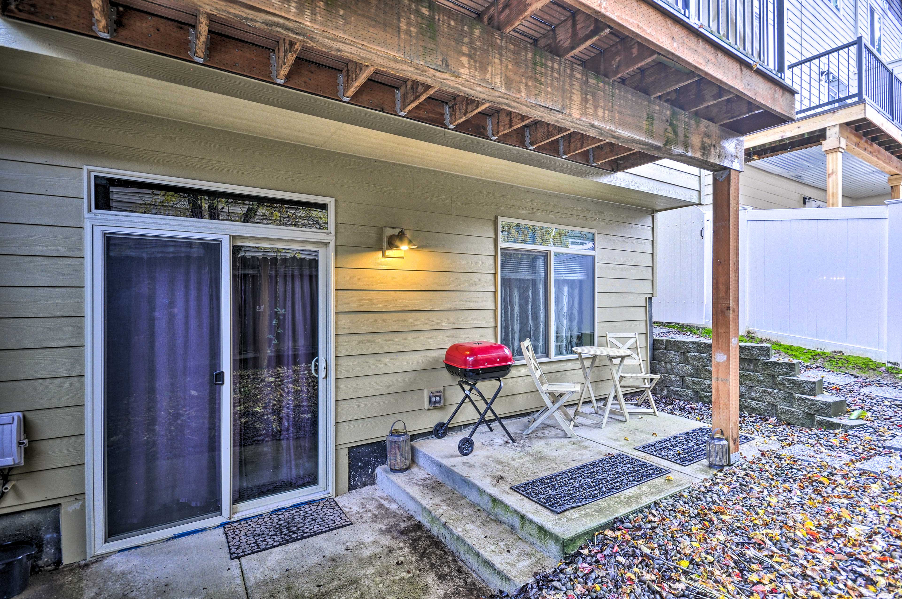 Unit Access | Private Patio | Charcoal Grill | Shared Outdoor Space