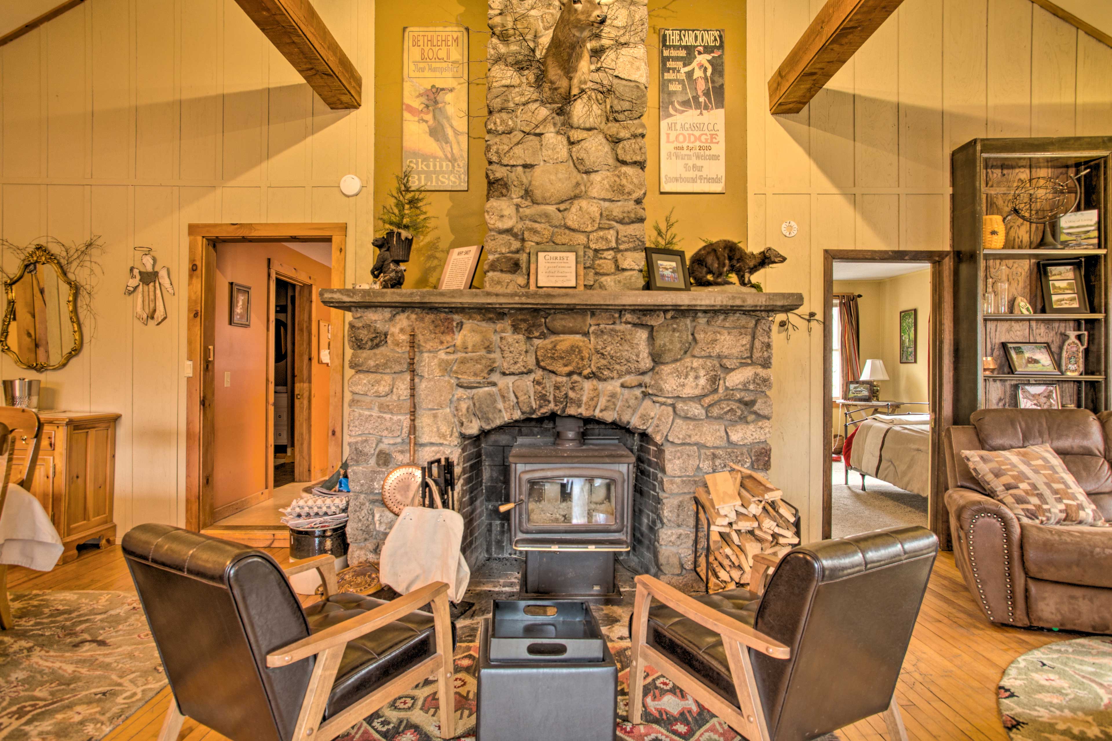 Main Living Space | Wood-Burning Stove | Open Living Space