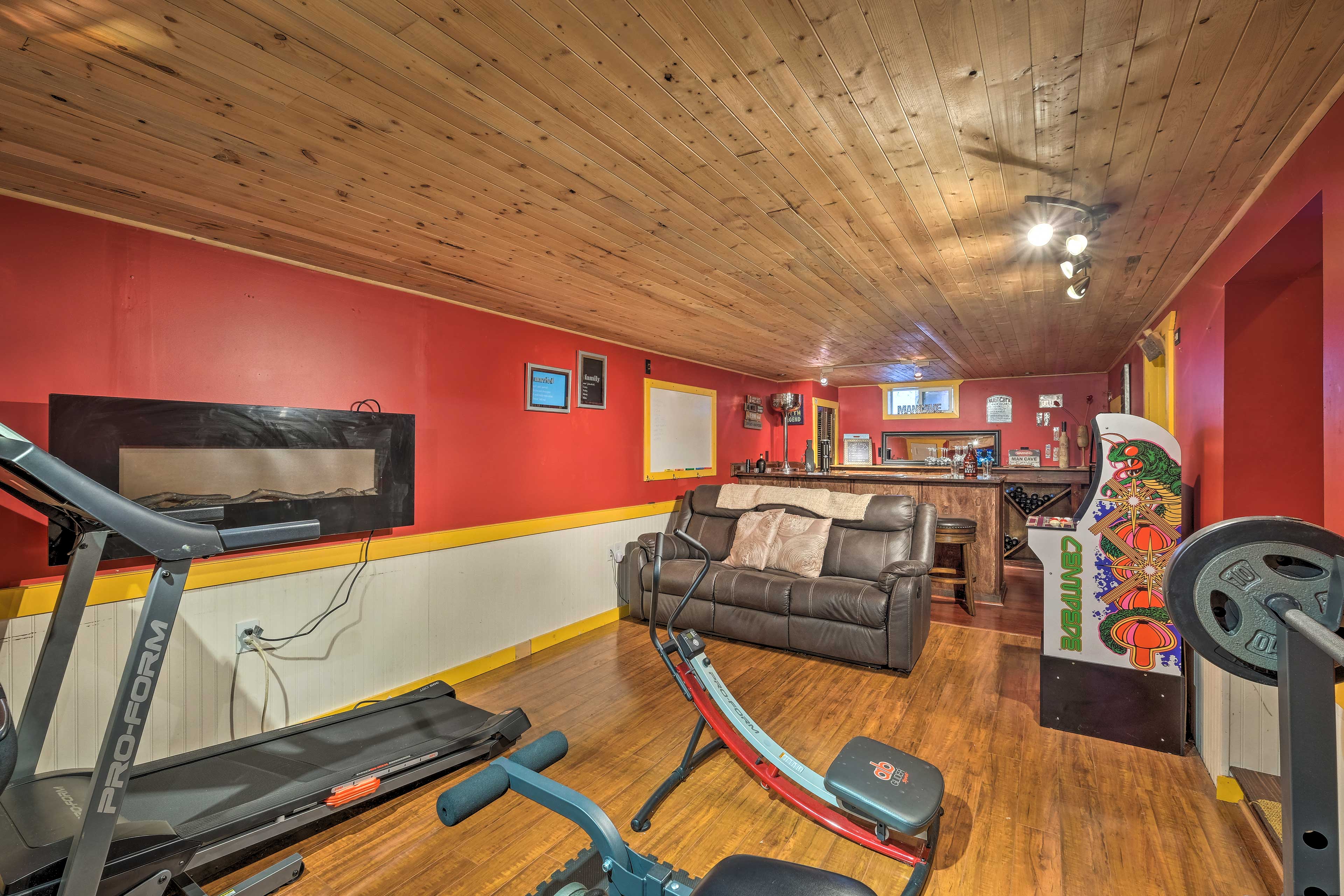 Entertainment Room | Basement | Video Game Console | Electric Fireplace