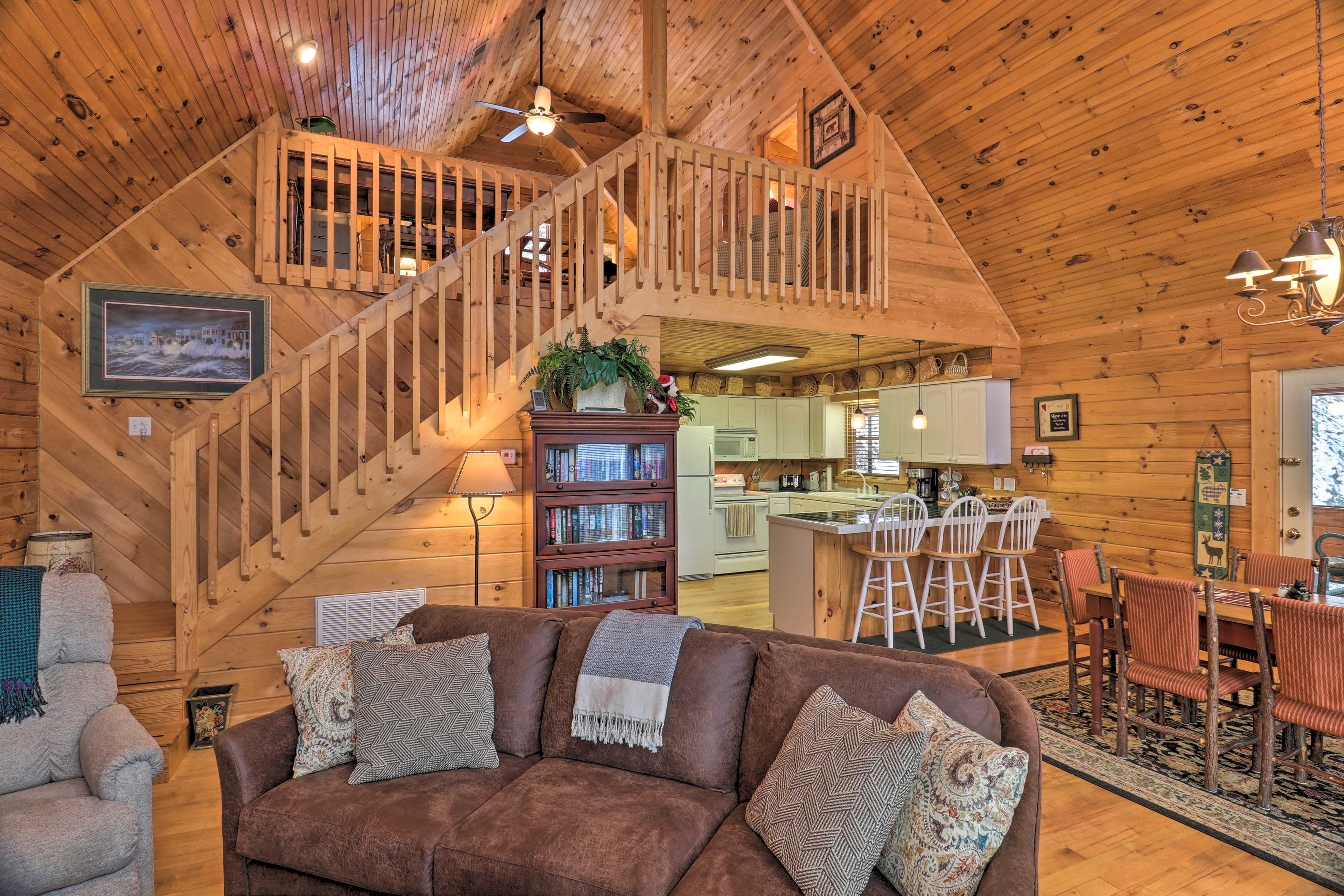 Living Room | Open-Concept Living Area | Stairs Required