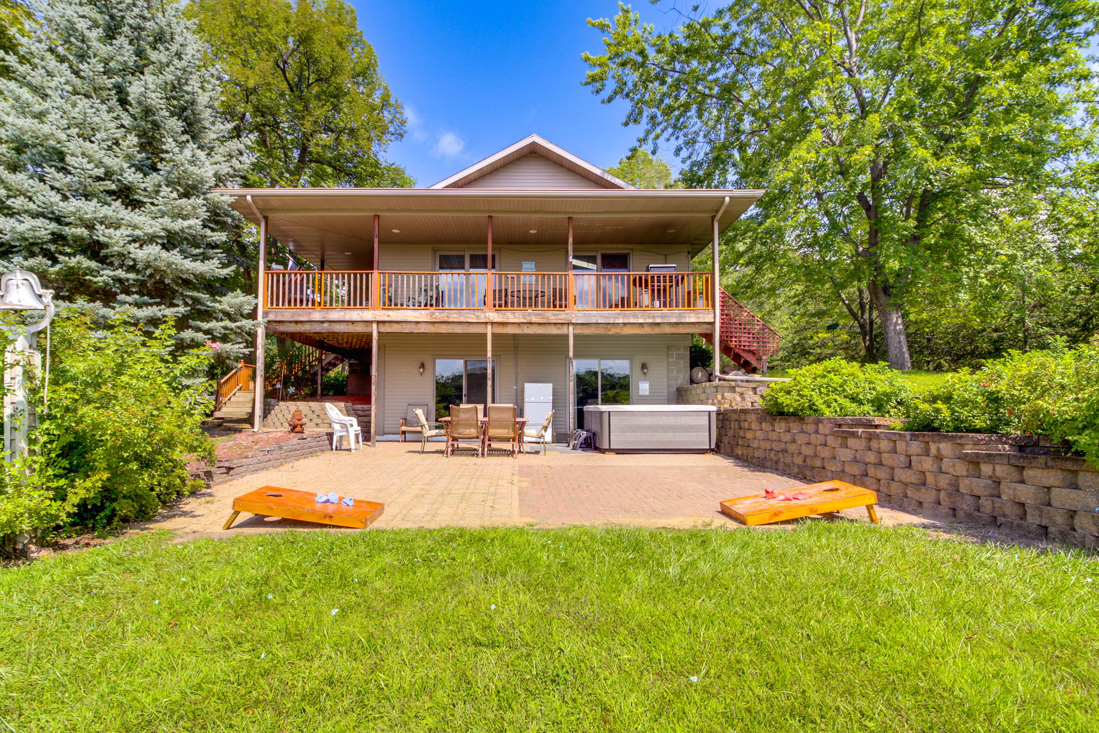 Private Yard | Patio w/ Dining Table | Direct Trail Access | Fire Pit