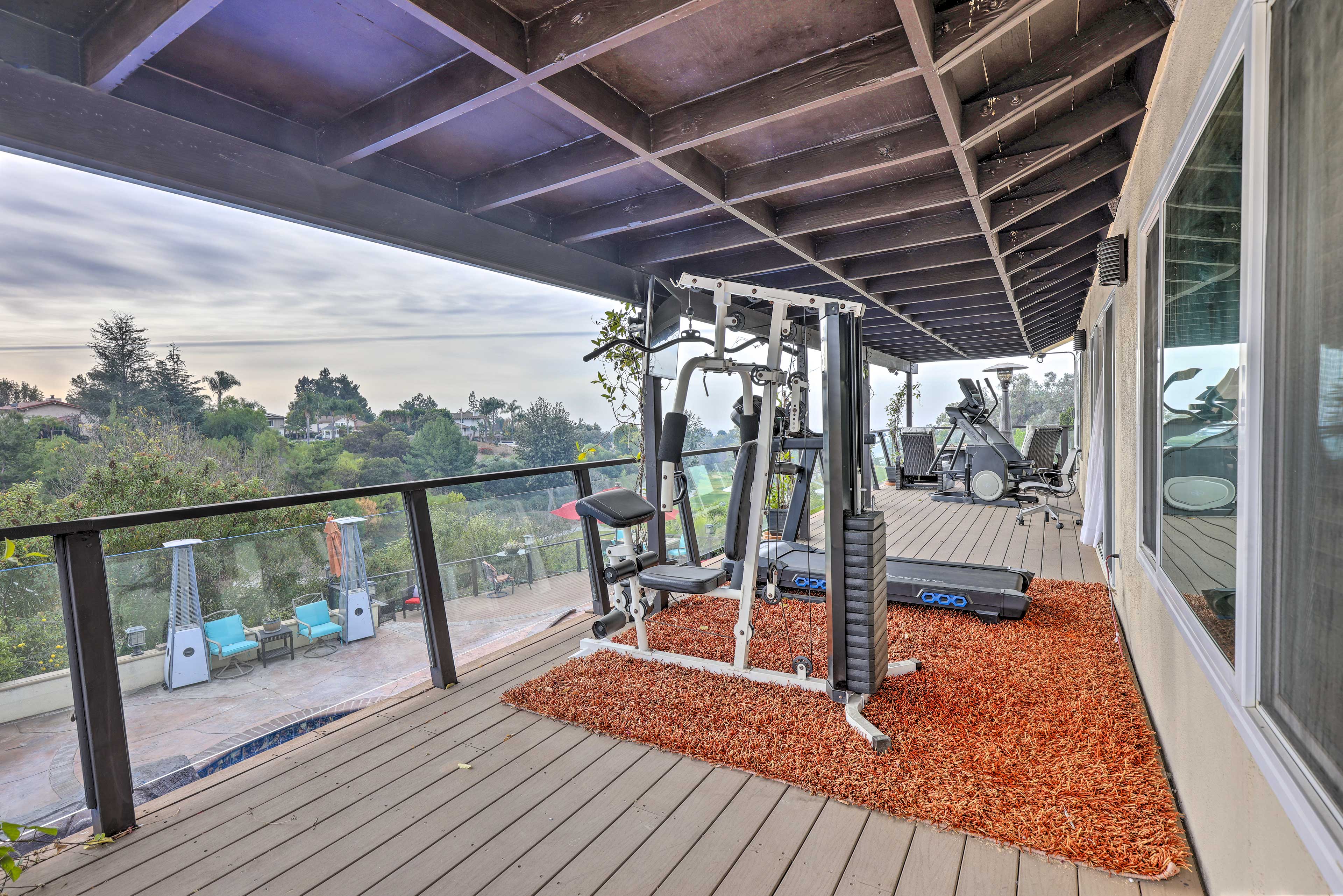 Balcony | Exercise Equipment | Smart TV