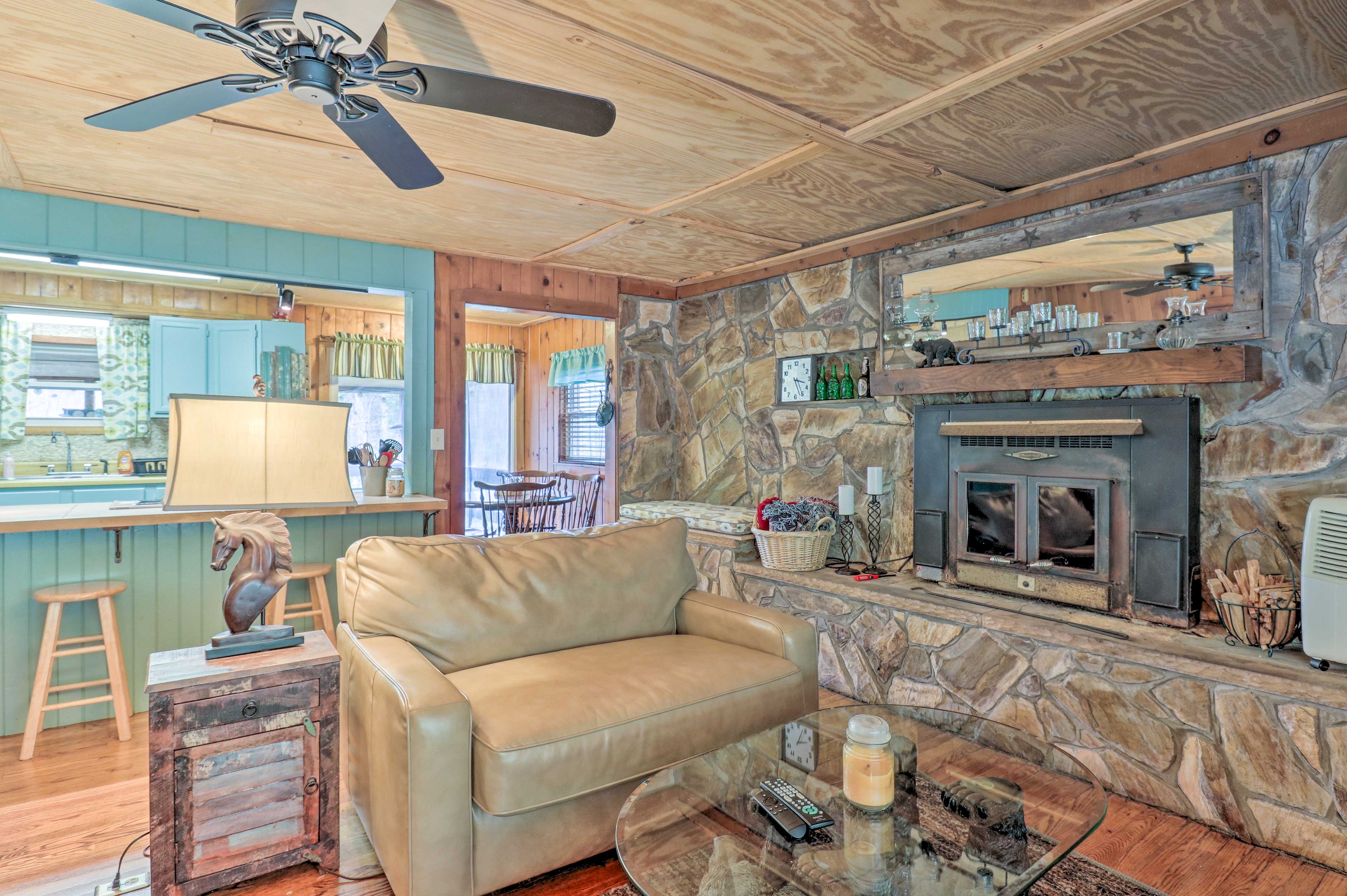 Living Room | 1st Floor | Gas Fireplace | Wood-burning Fireplace