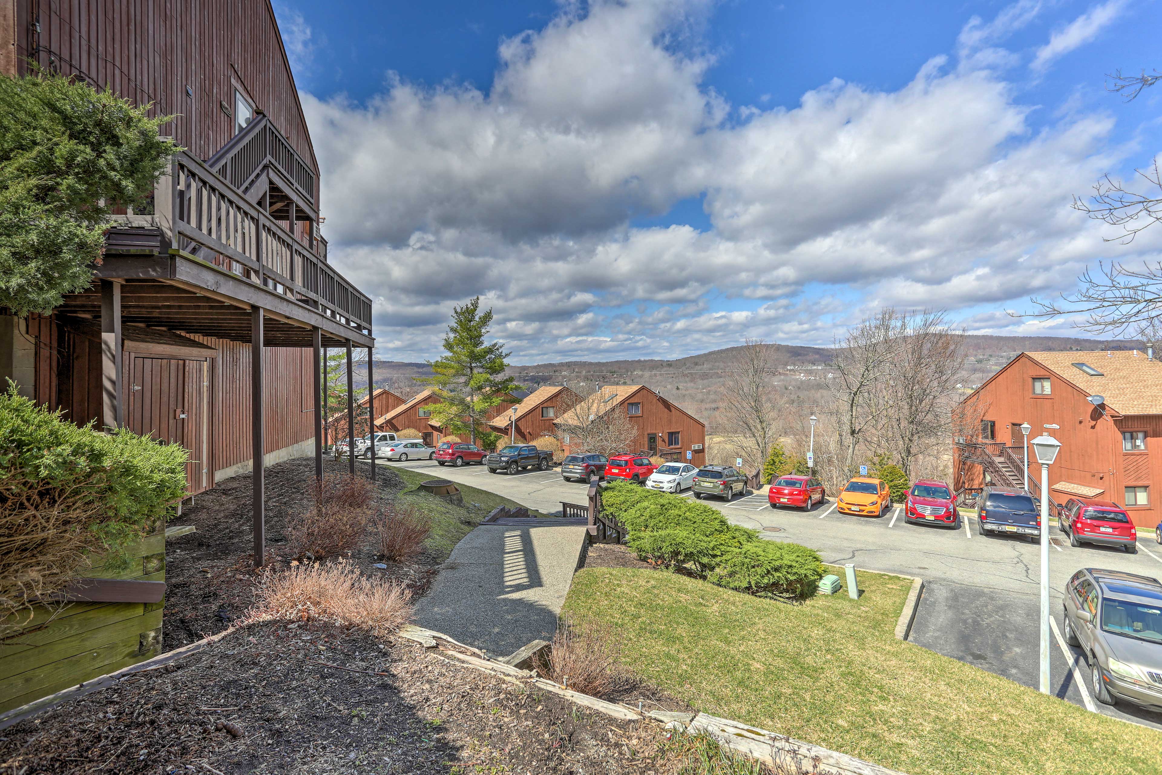 Condo Exterior | Community Parking Lot (2 Vehicles)