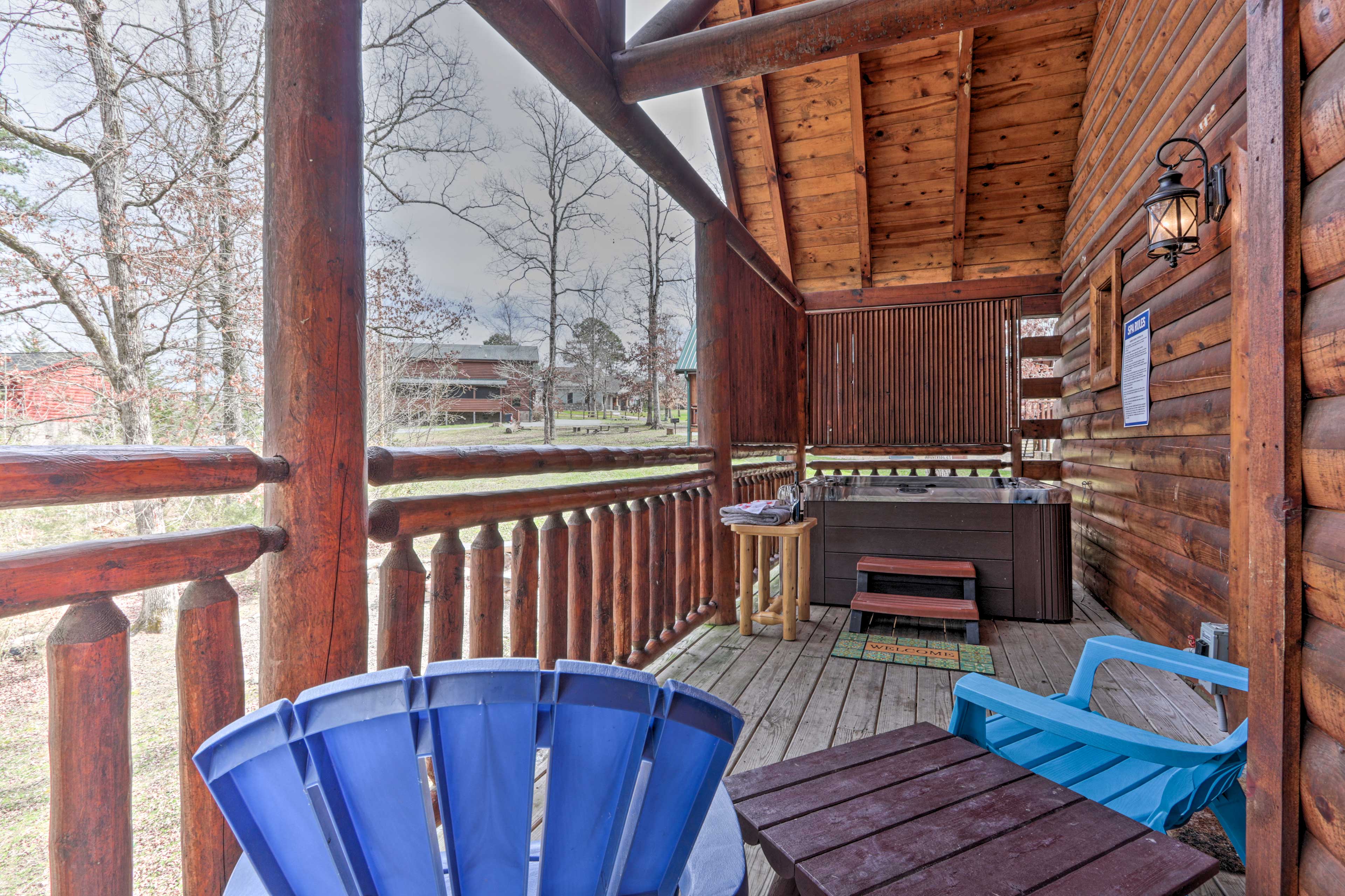 Covered Deck | Private Hot Tub