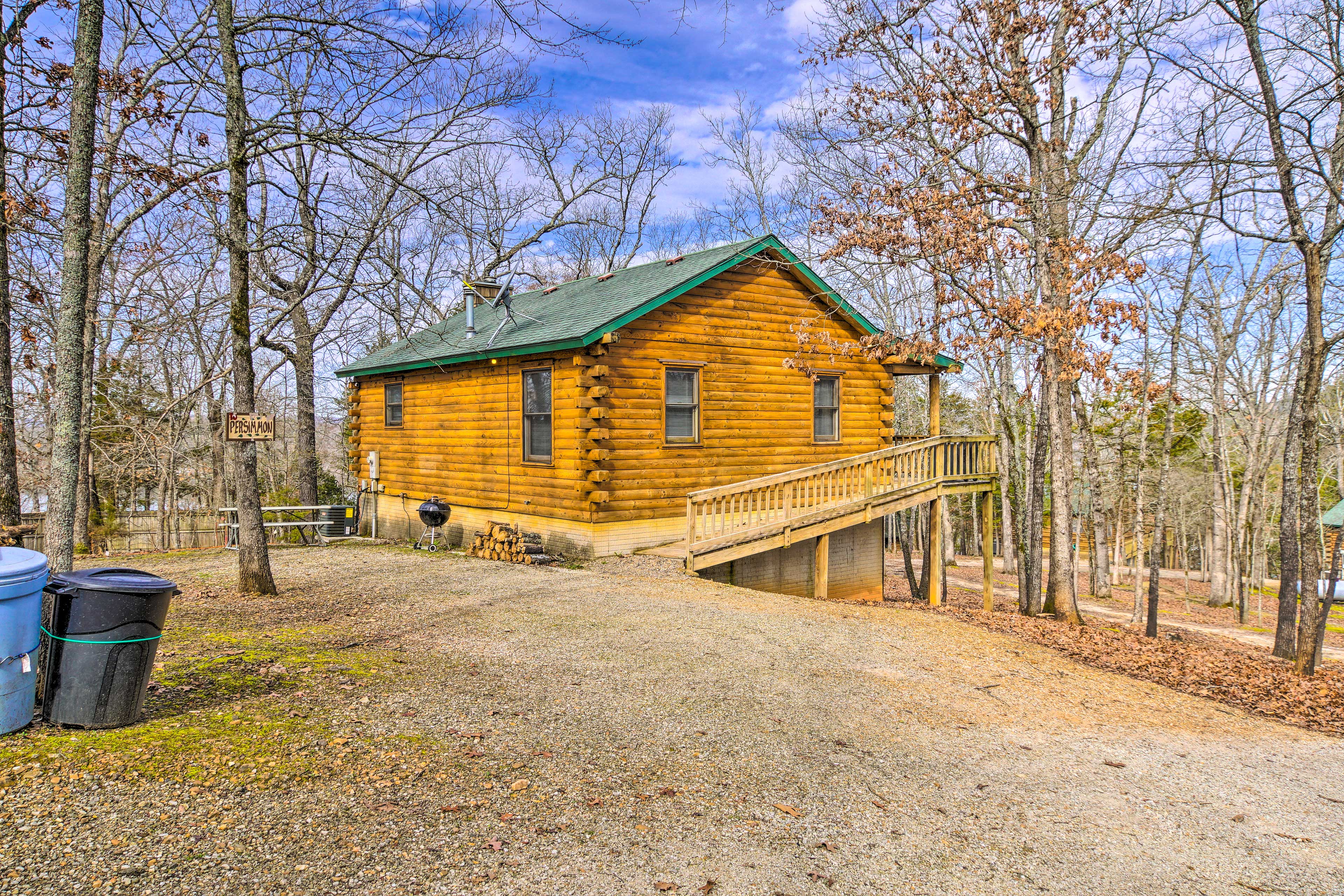 Cabin Exterior | Driveway Parking (3 Vehicles)