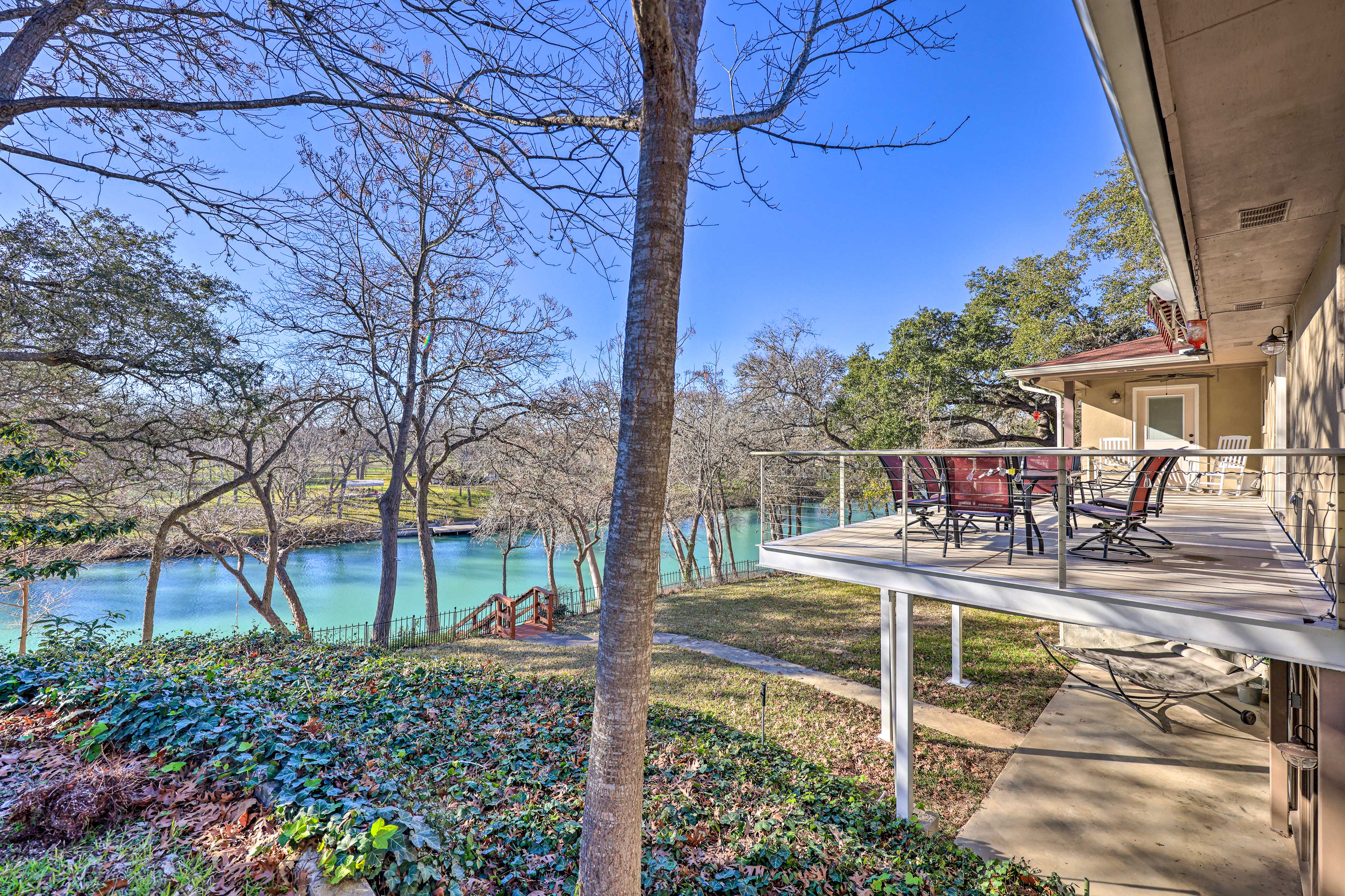 Private Deck | Guadalupe River Views