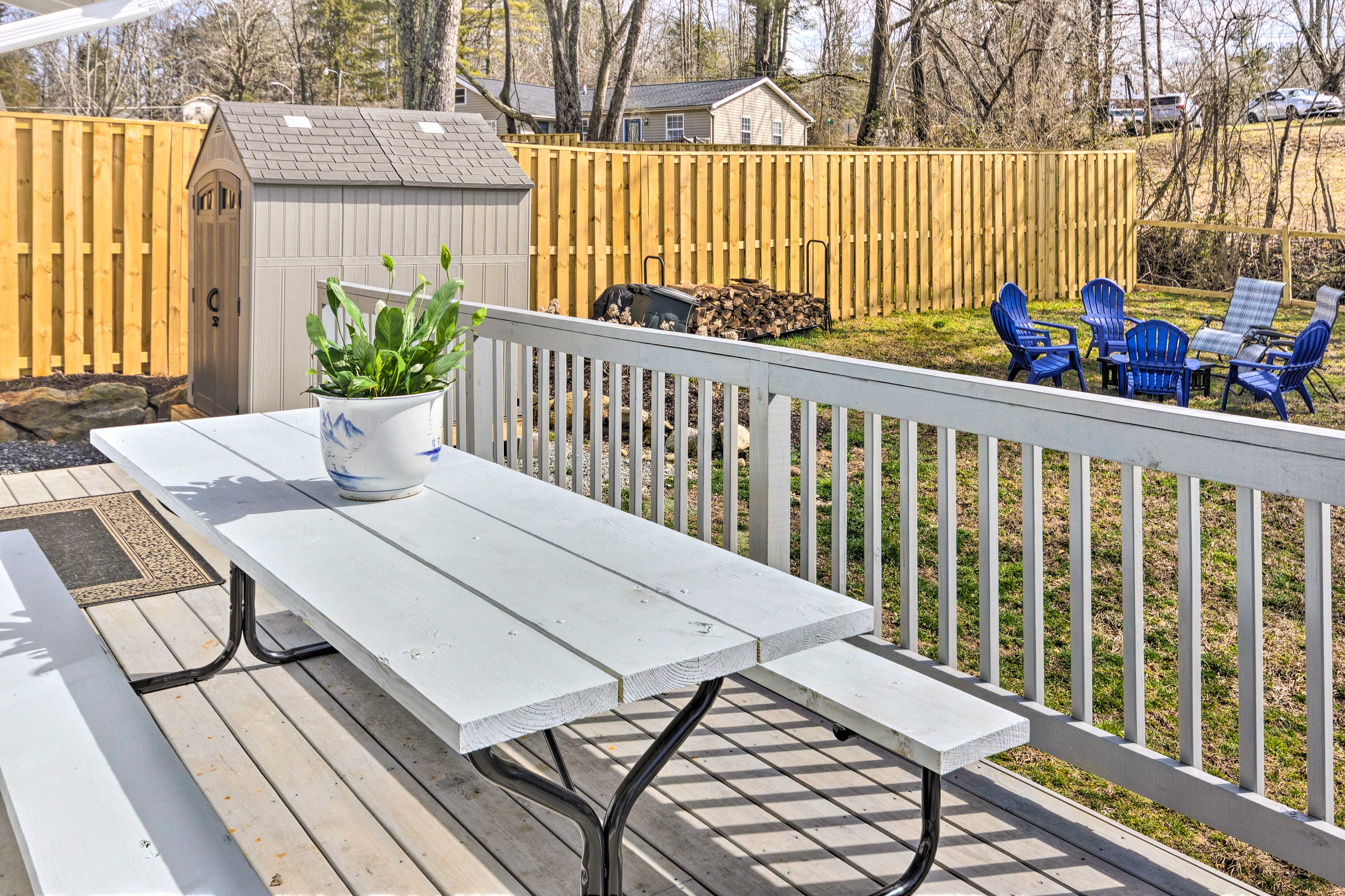 Private Backyard | Bike Storage Shed & Washing Station