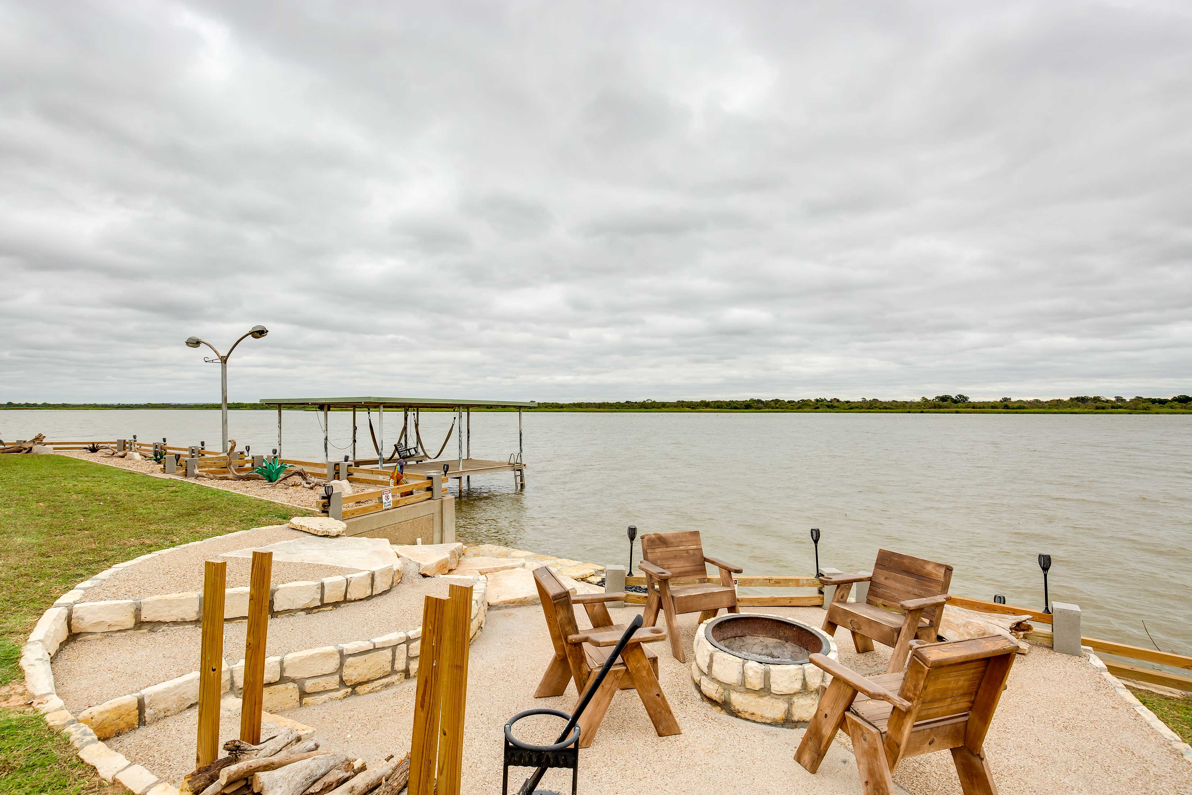 Exterior | Waterfront Fire Pit | Boat Dock & Slip | Lake Access