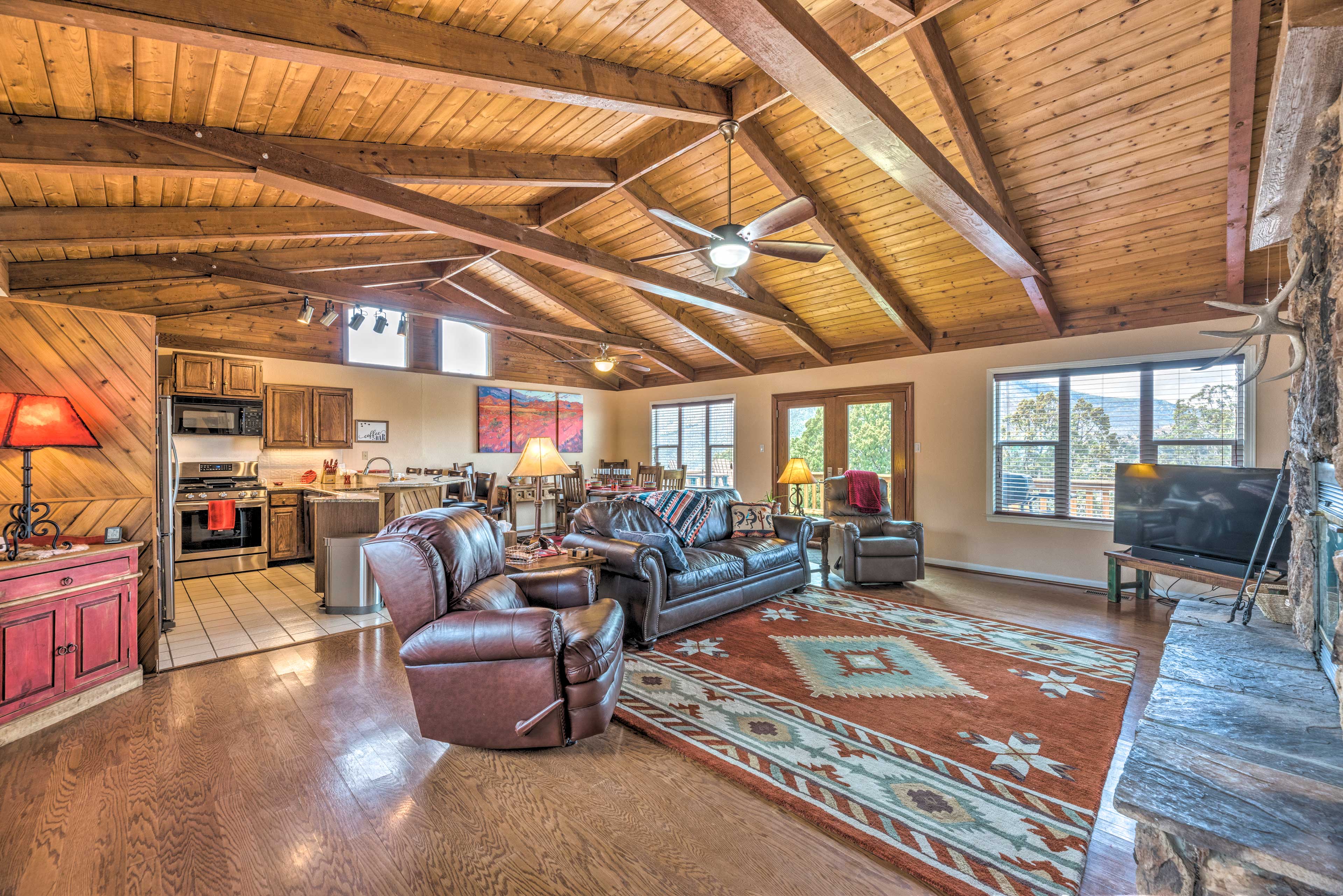 Living Room | Wood-Burning Fireplace