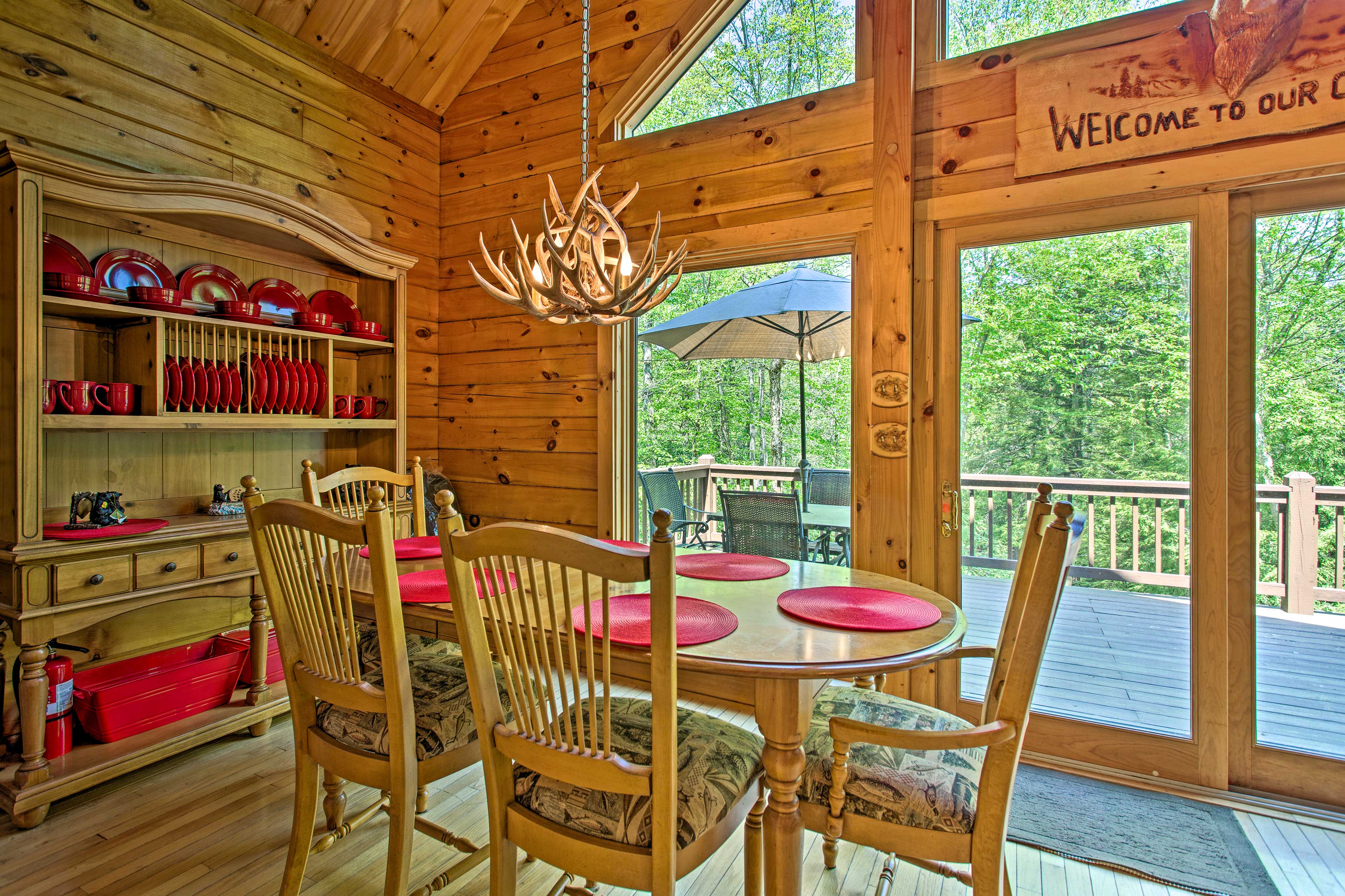 Dining Area | Dishware/Flatware Provided | Access to Wraparound Porch