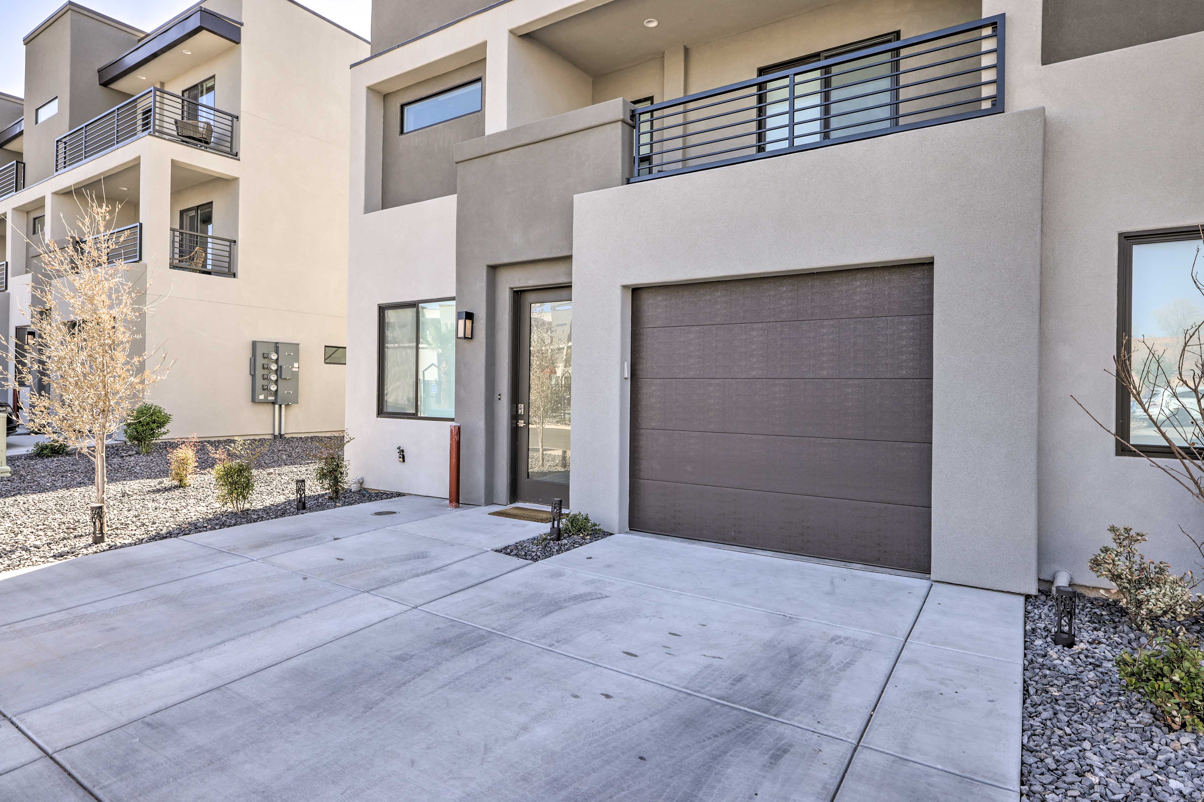 Townhome Exterior | Garage (1 Vehicle) Driveway (2 Vehicles)