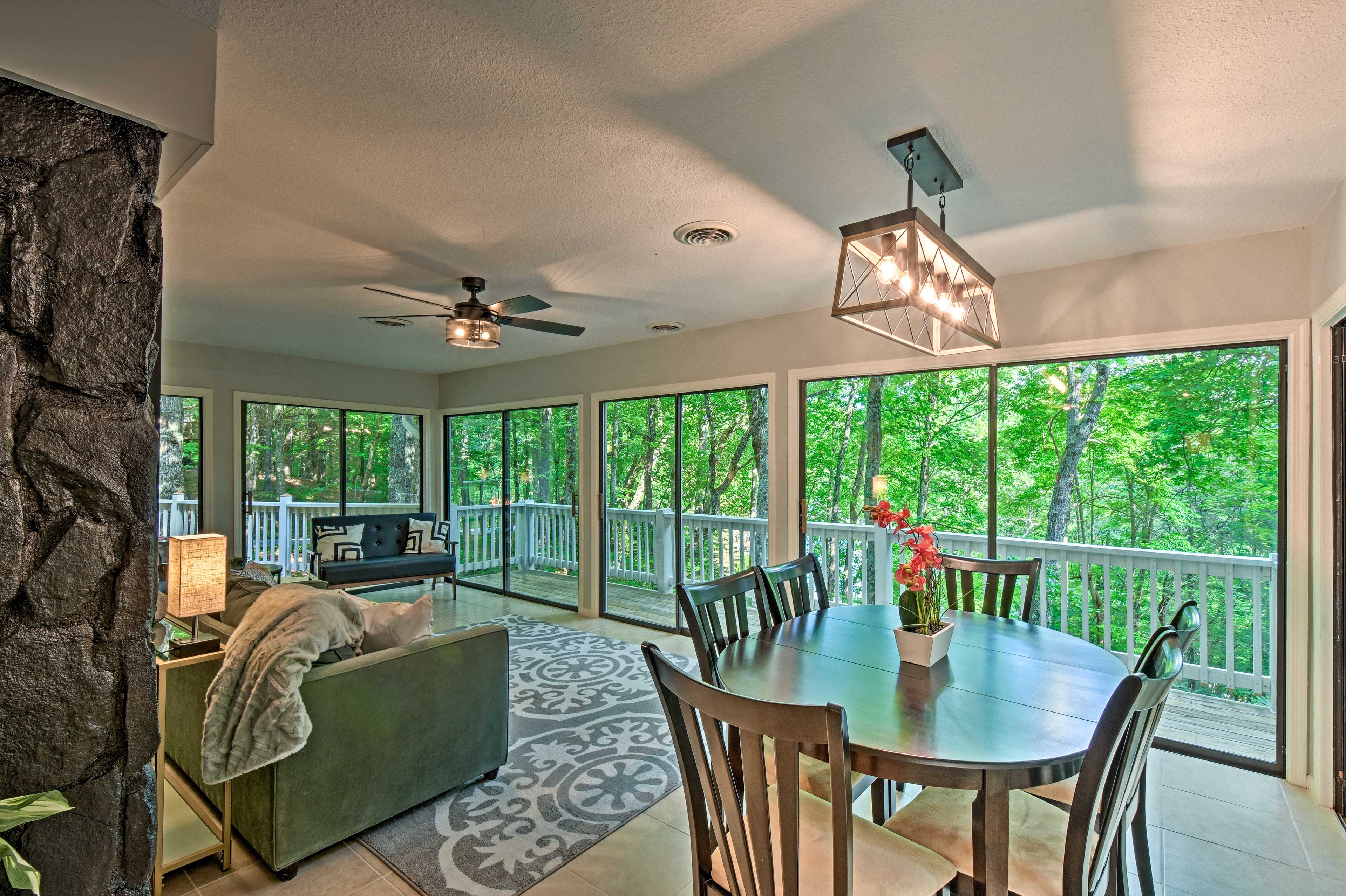 Sunroom | Gas Fireplace | Community Amenities