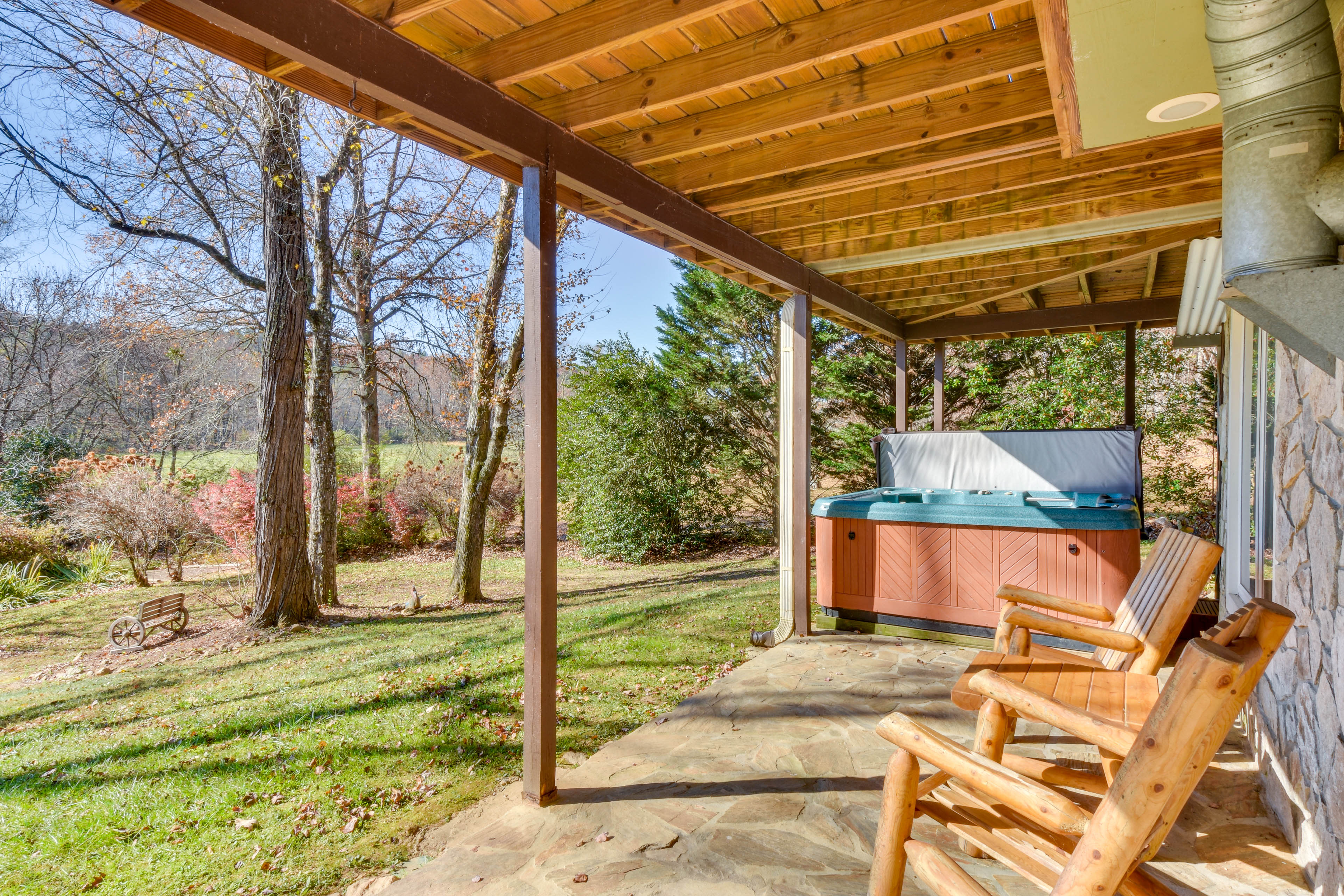 Patio | Private Hot Tub