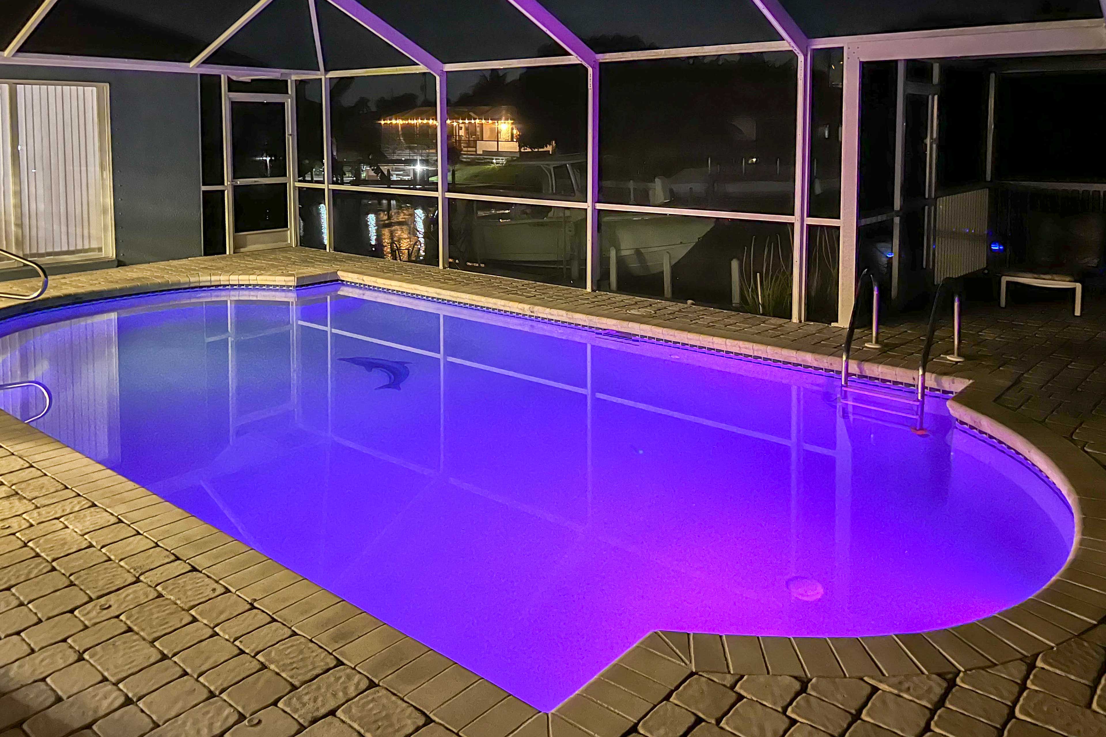 Private Outdoor Pool | Night View