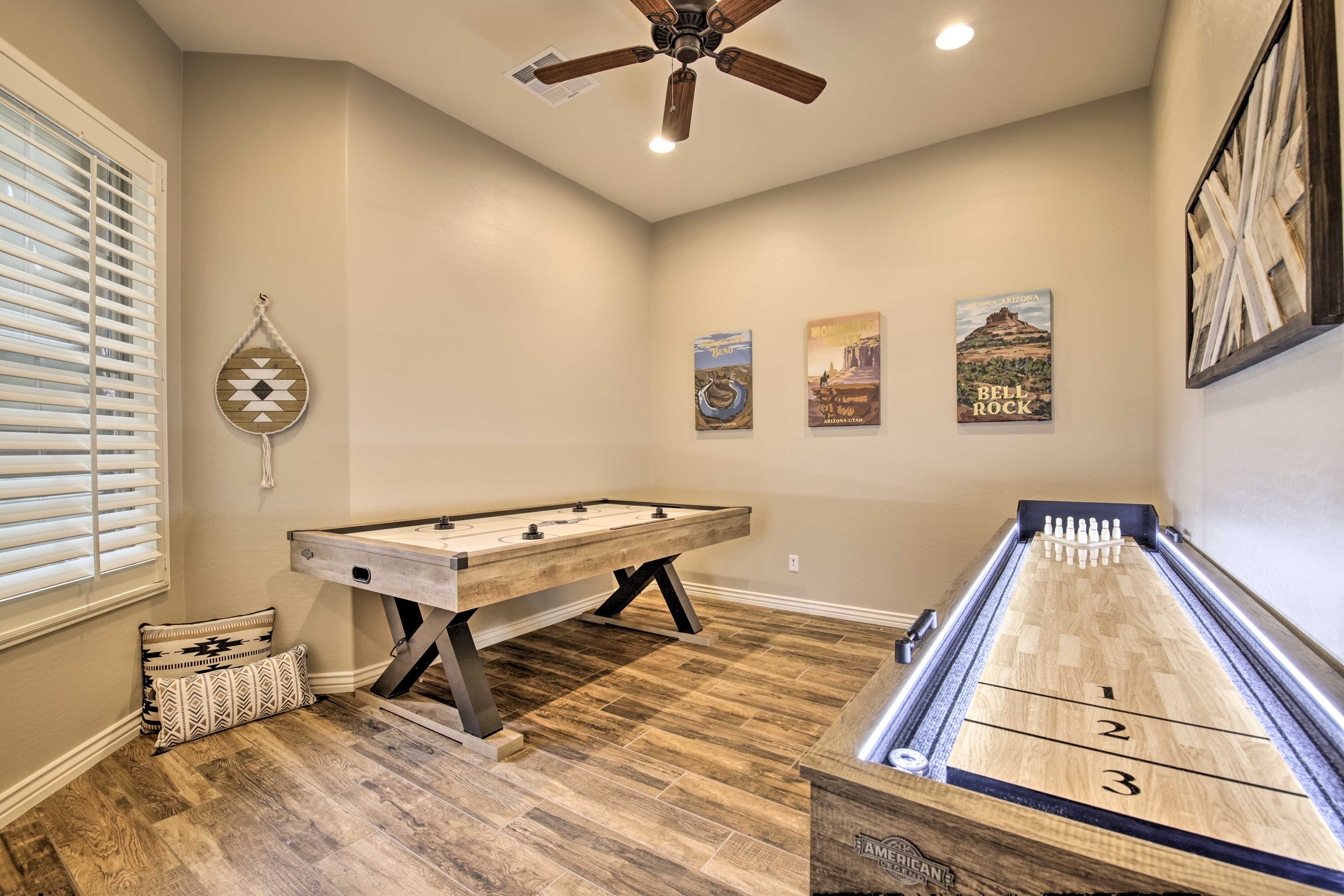 Game Room | Shuffleboard | Air Hockey Table