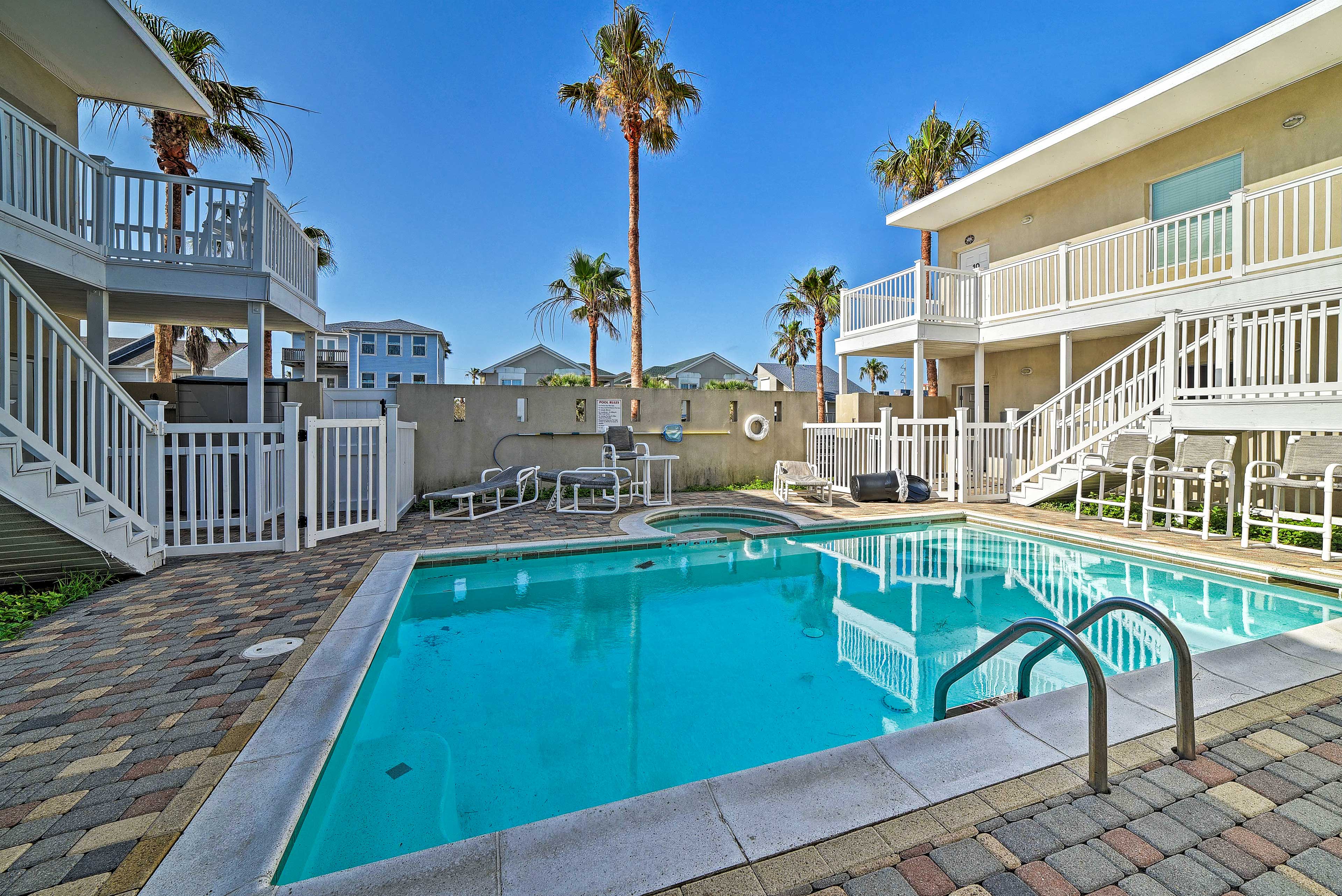 Community Pool & Hot Tub | Steps to the Beach