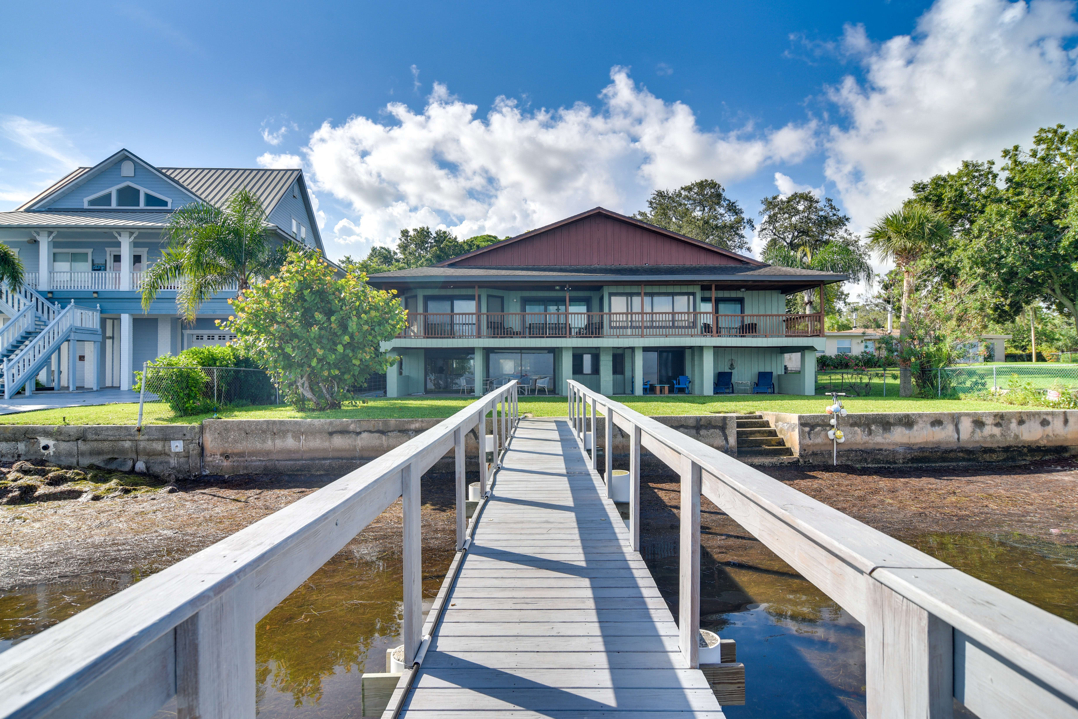 Private Fishing Dock | Rear Property Exterior