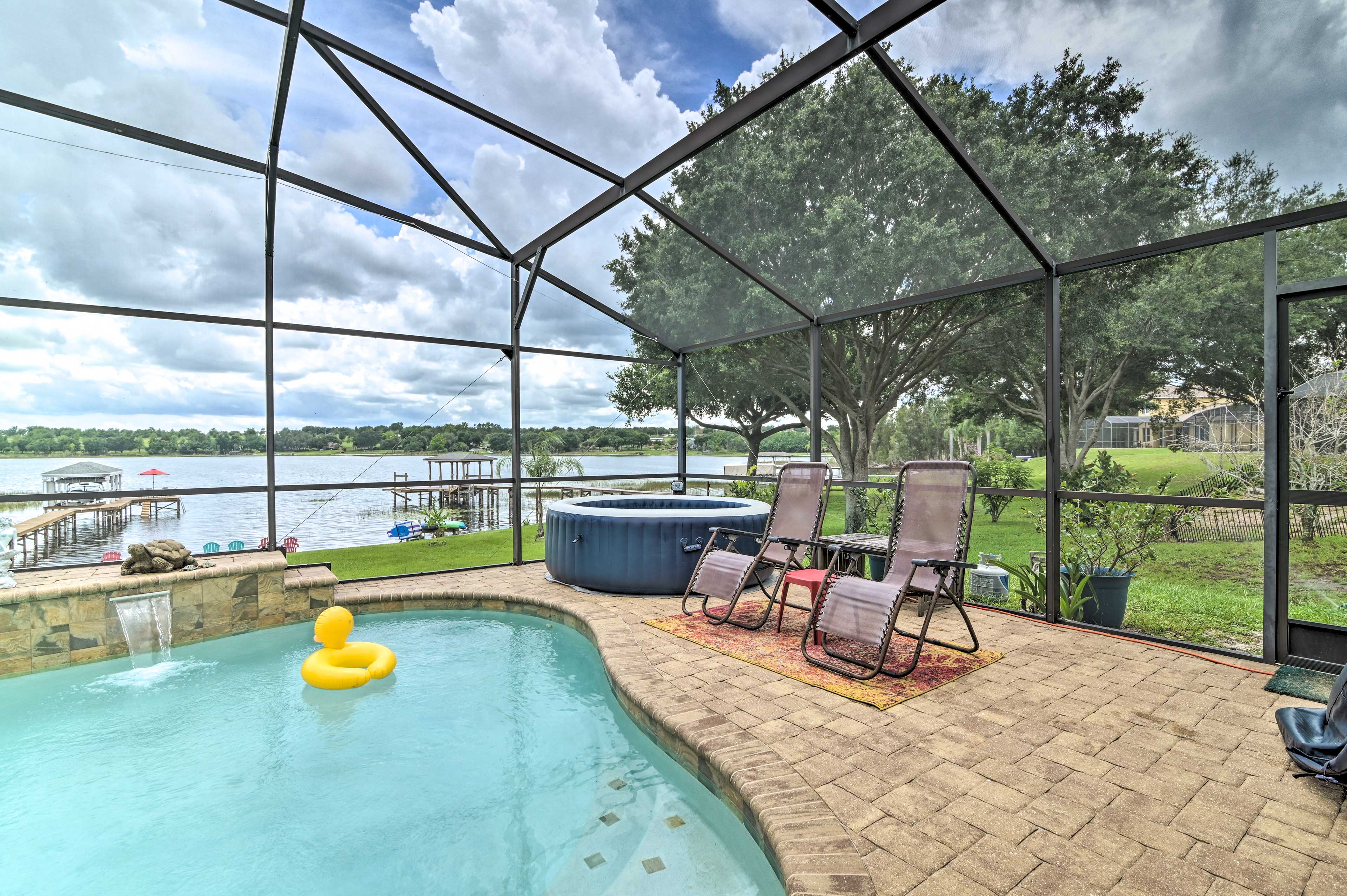 Screened Porch | Pool Toys | Outdoor Shower