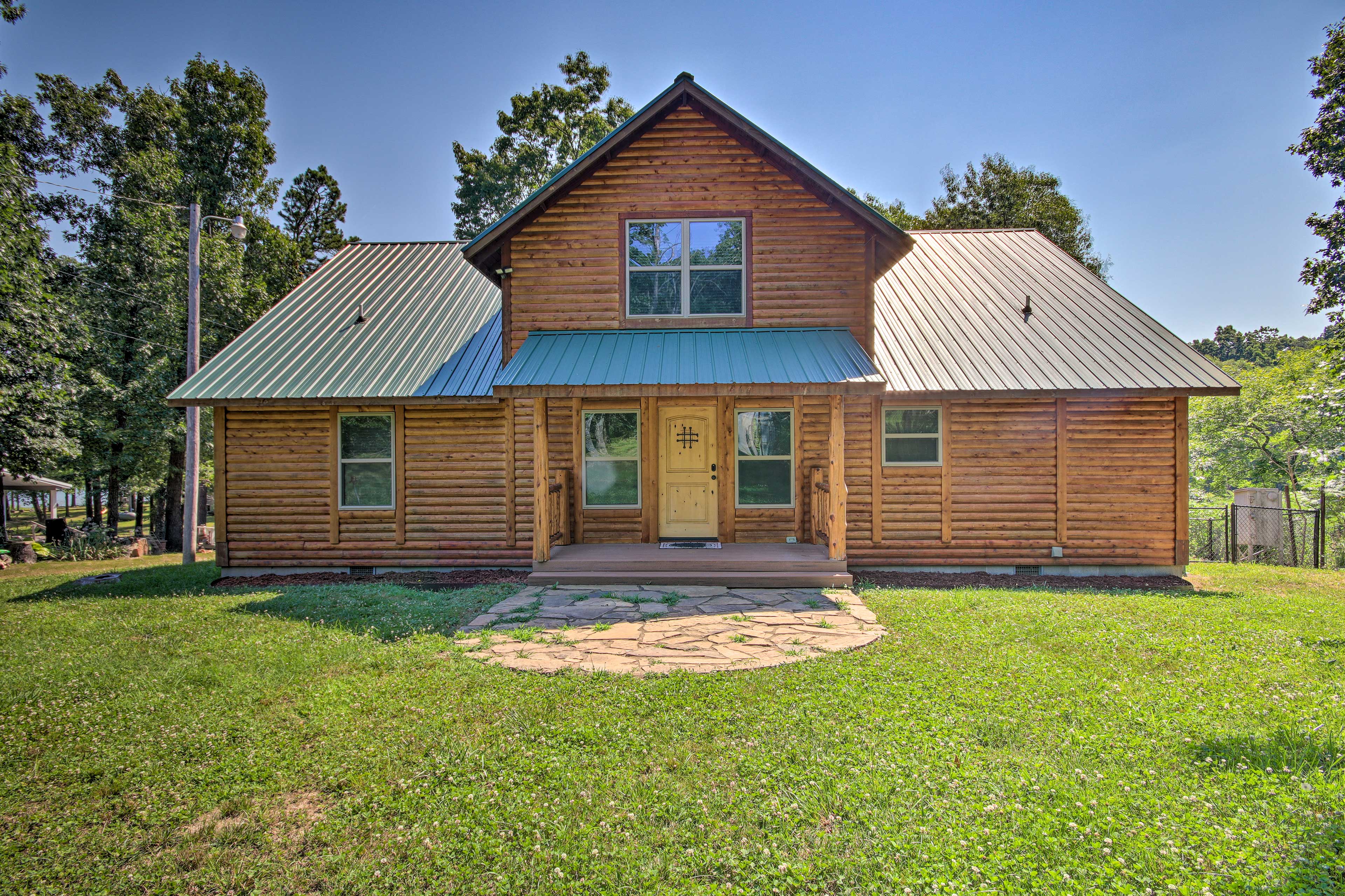 Eucha Vacation Rental | 3BR | 2BA | 1,650 Sq Ft | 2-Story Cabin