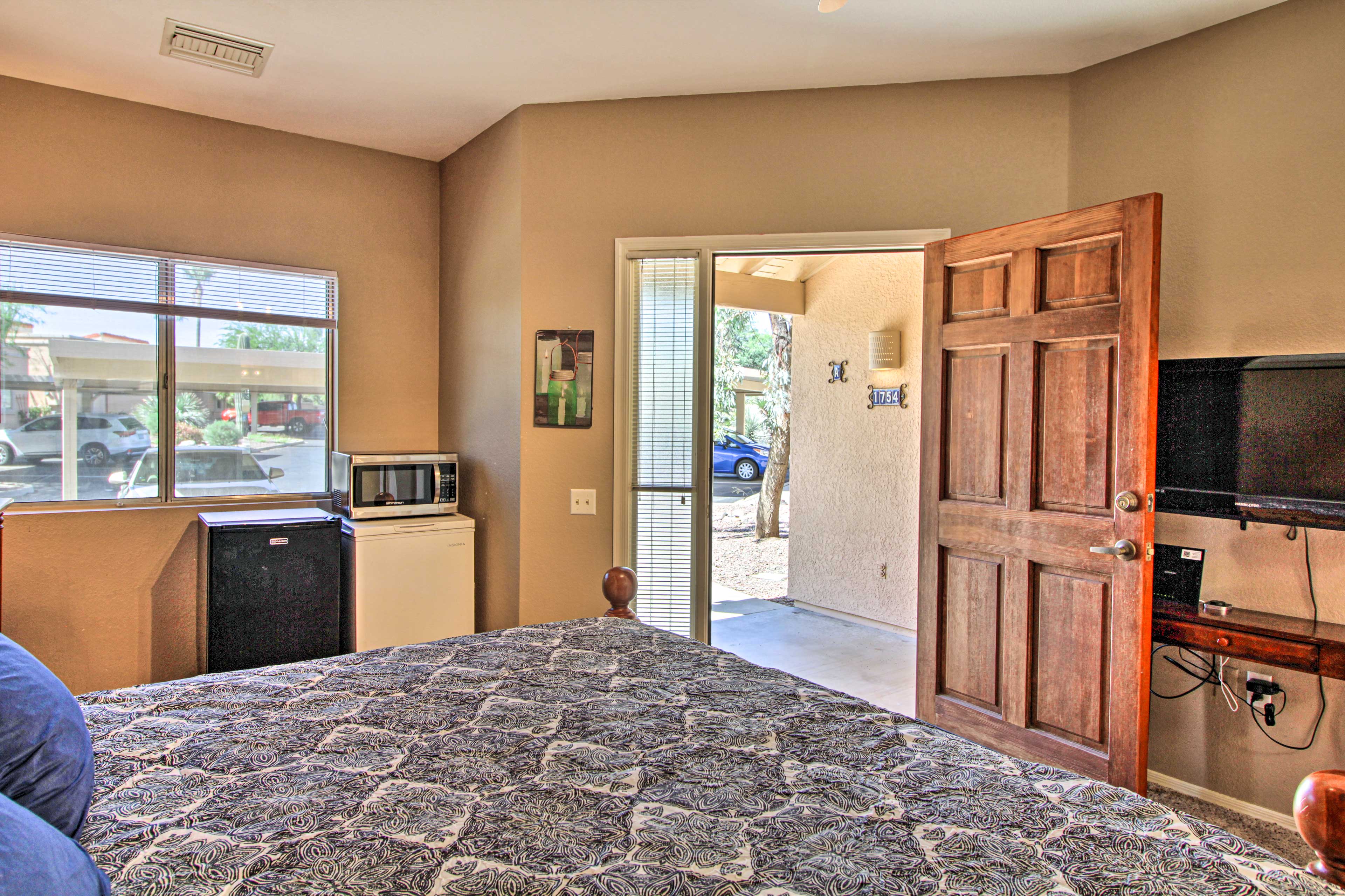 Bedroom 2 | Mini-Fridge & Microwave | Privacy Lock