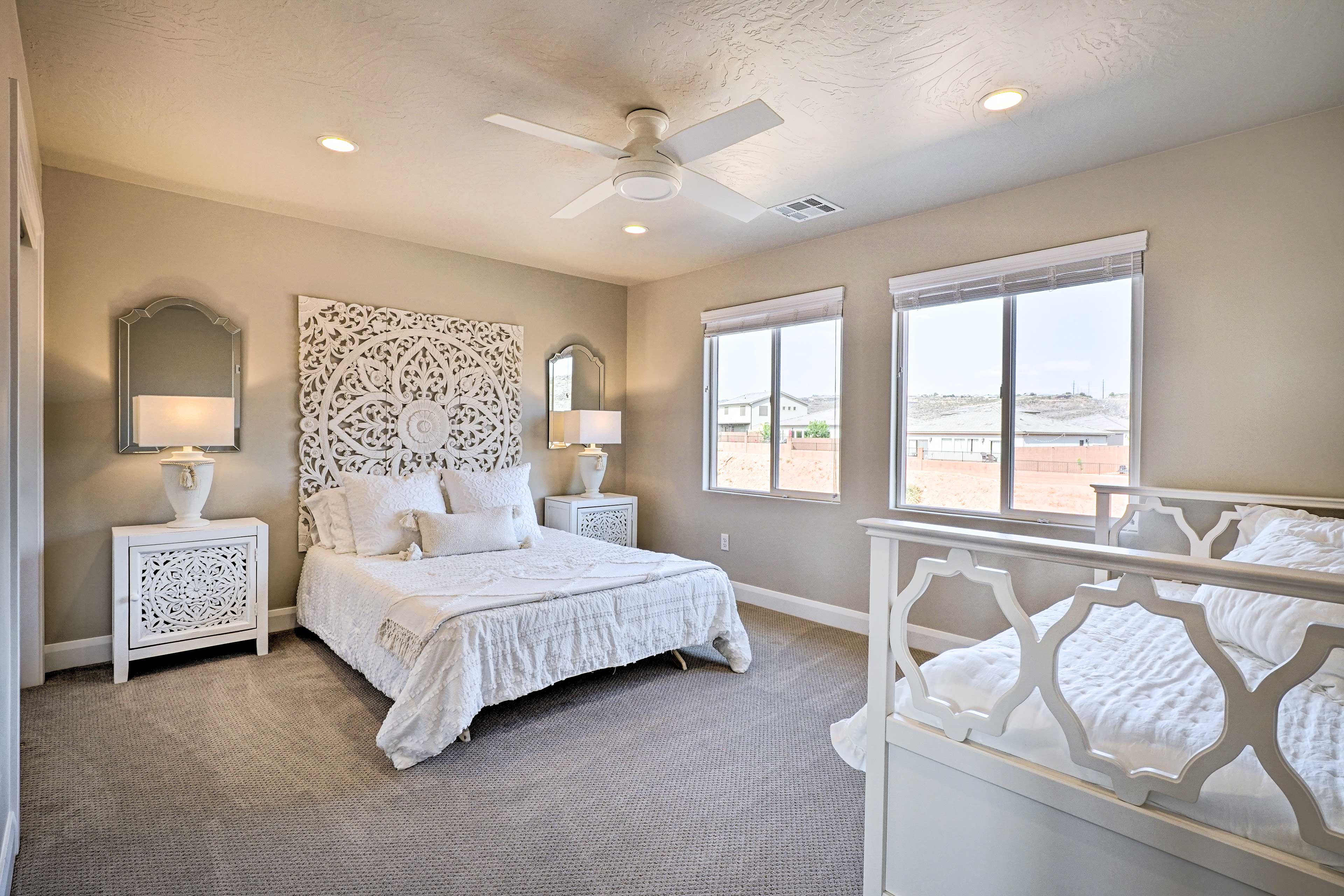 Bedroom 3 (White Room) | Queen Bed | Twin Daybed w/ Twin Trundle | 2nd Floor