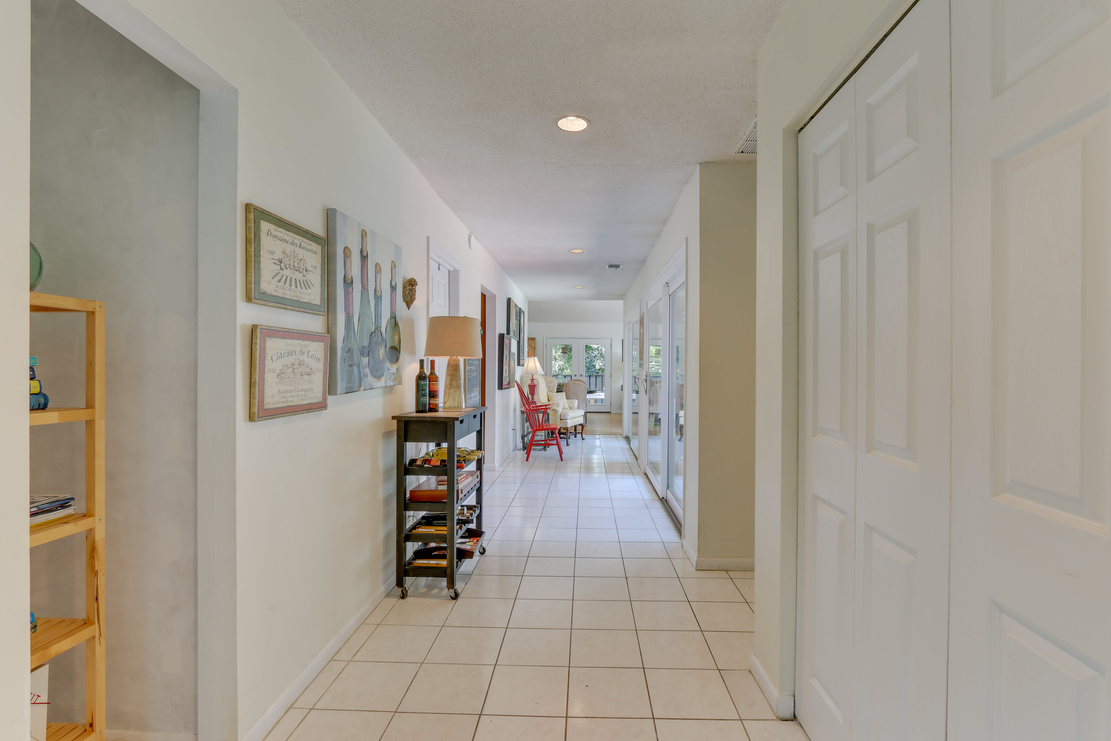 Hallway to Front Entrance & Back Deck