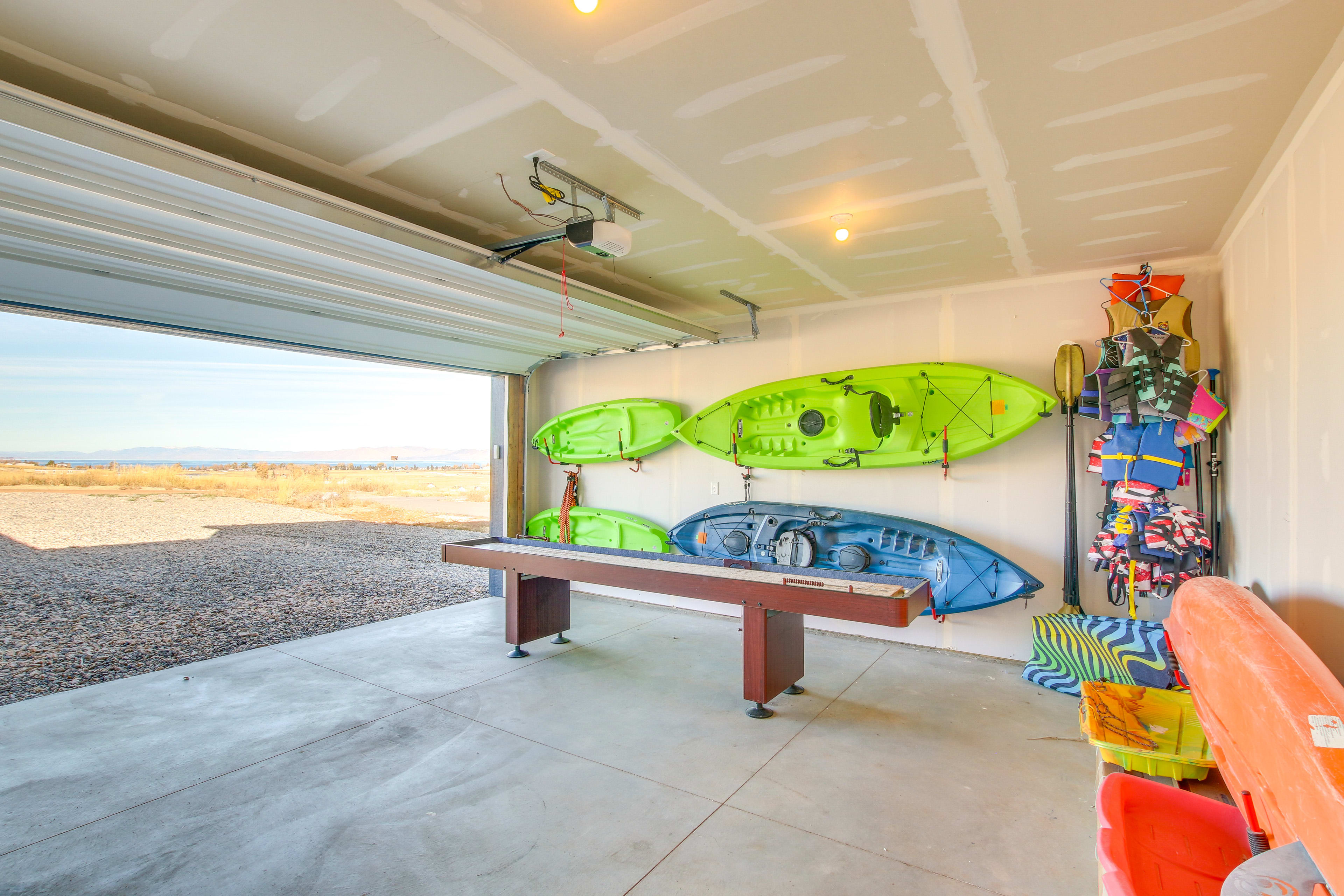 Garage | Shuffleboard | Kayaks | Sleds