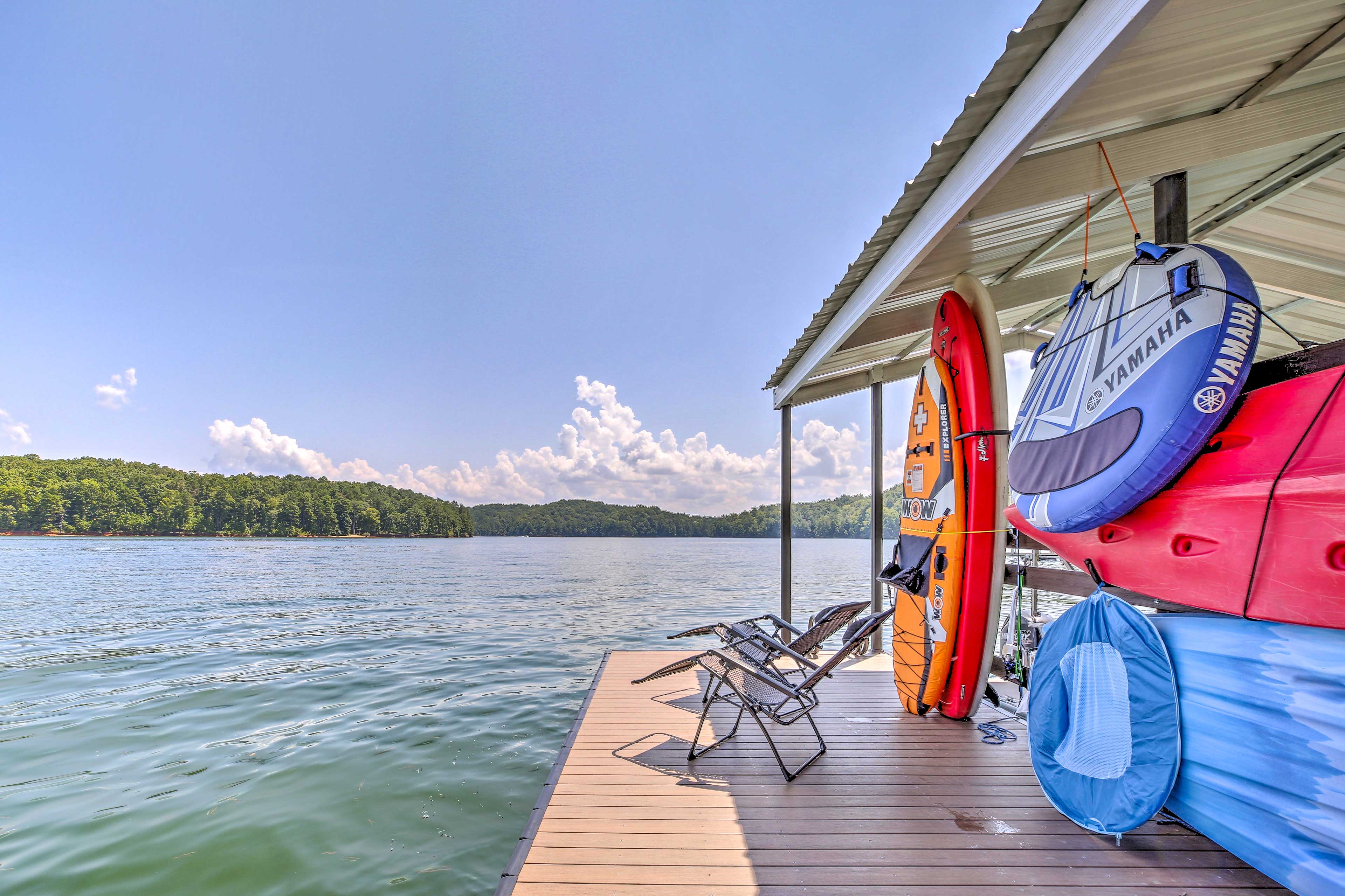 Shared Dock | Kayak | Paddleboards | Life Vests | Water Toys